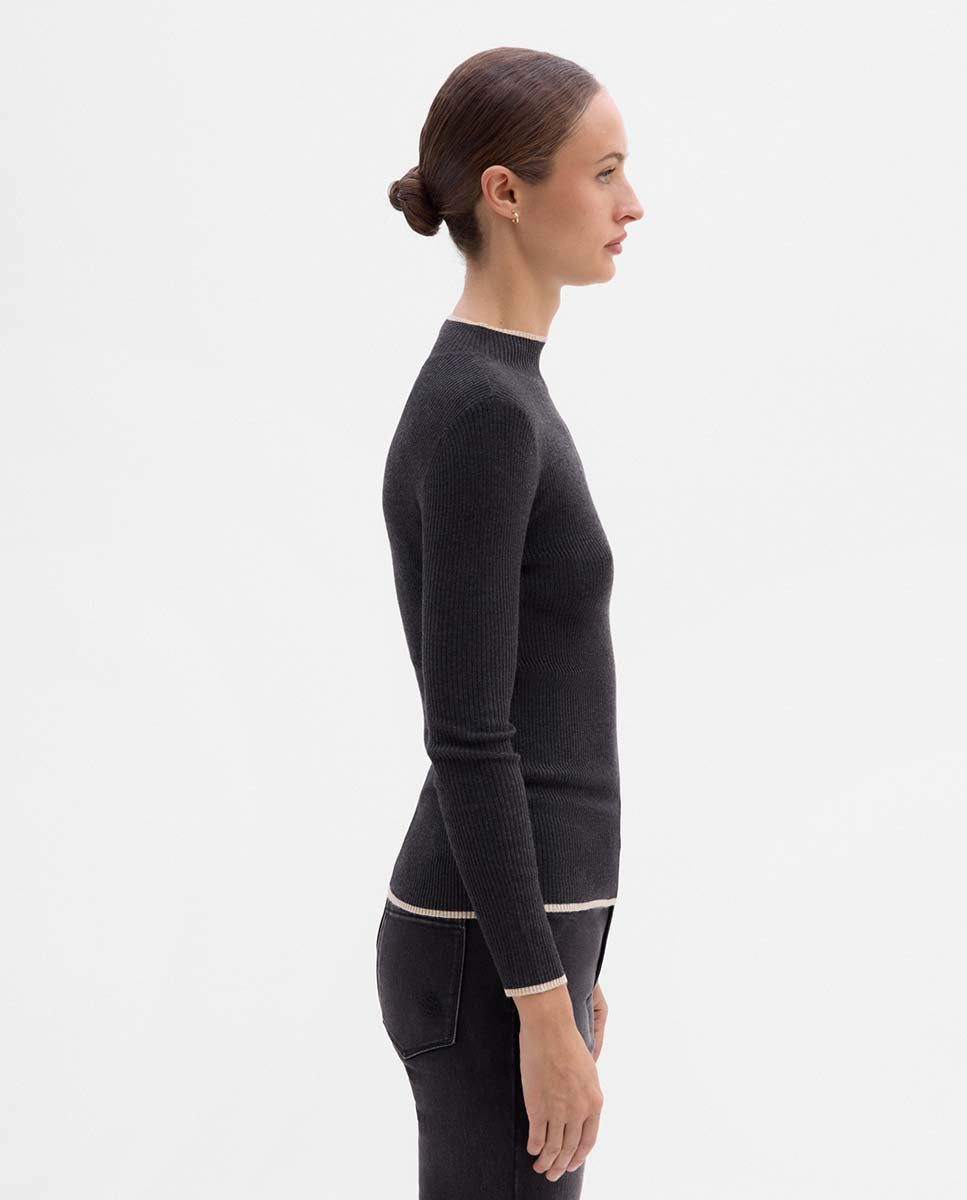 Ribbed knit sweater