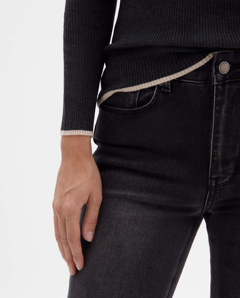 Ribbed knit sweater