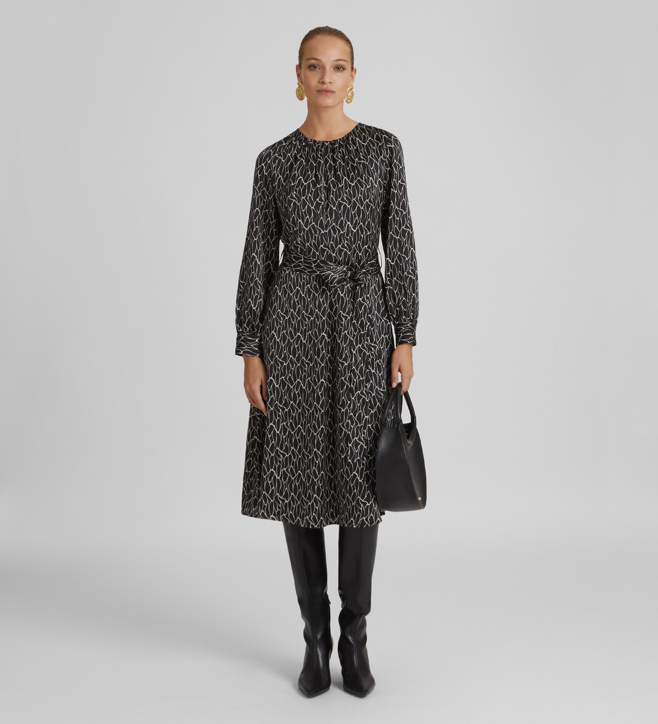 Vestido midi estampado