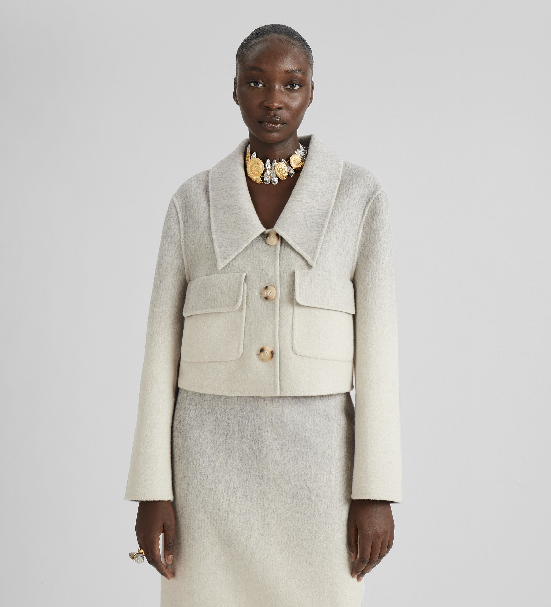 Chaqueta lana degradada