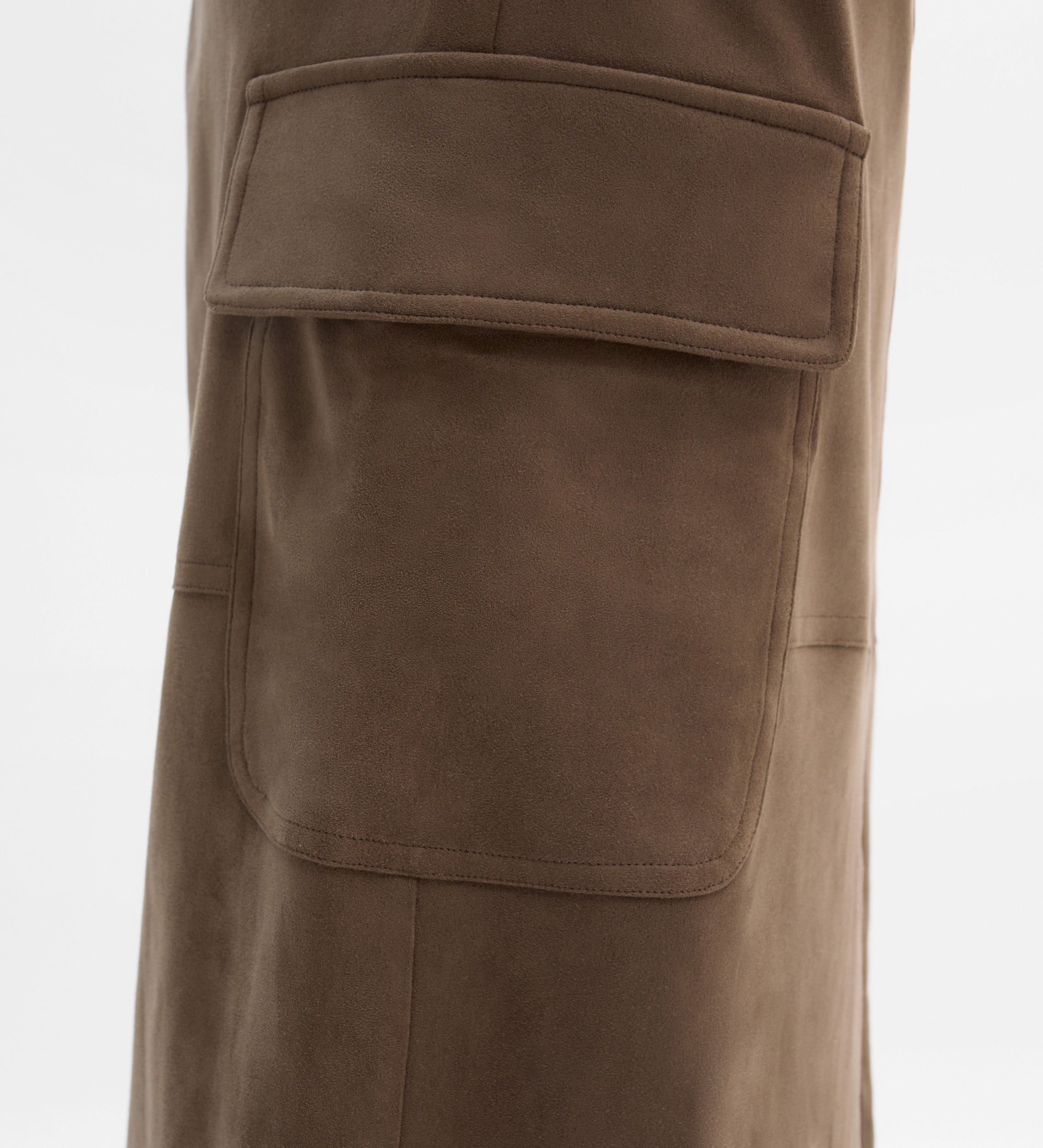 Suede pencil skirt