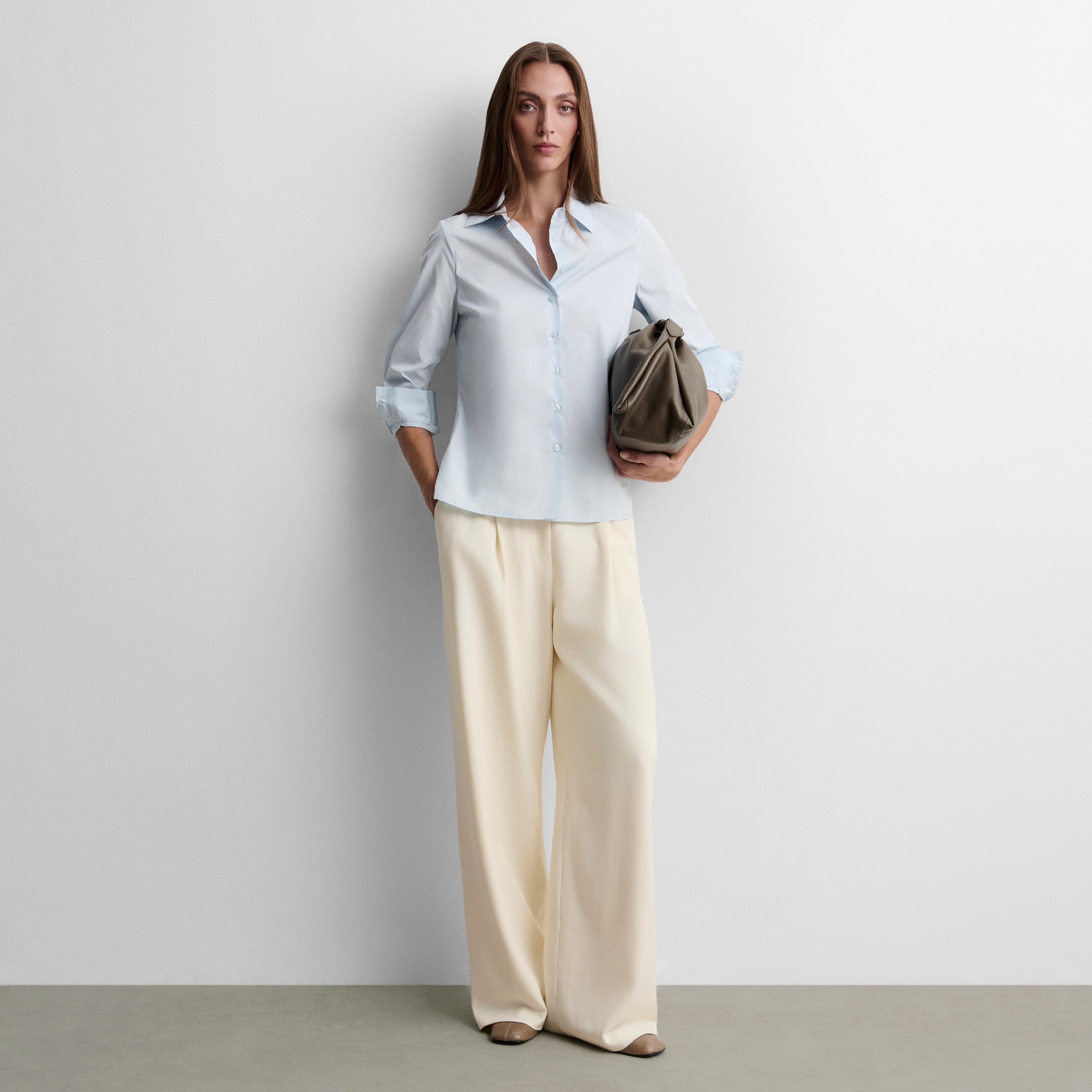 Chemise droite coton