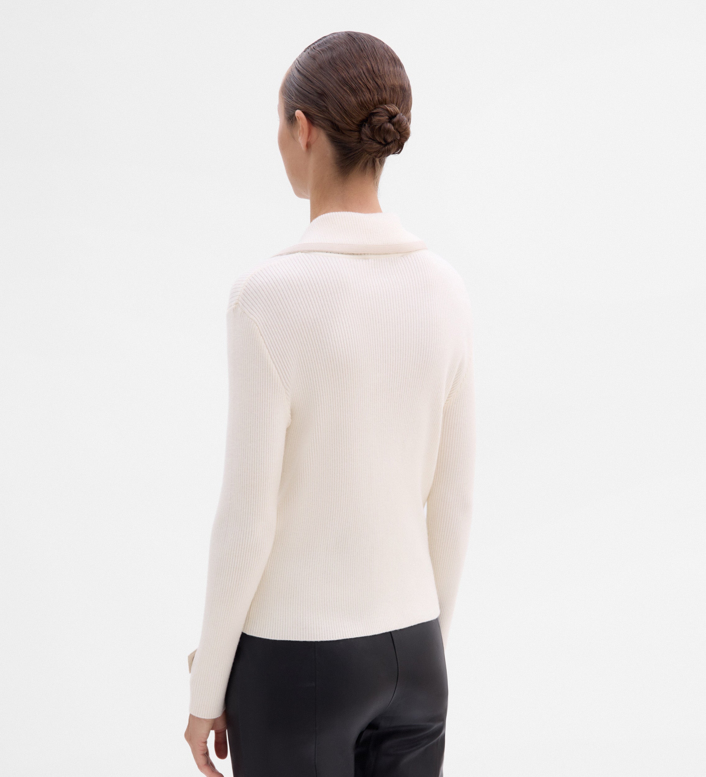 Chaqueta punto efecto piel