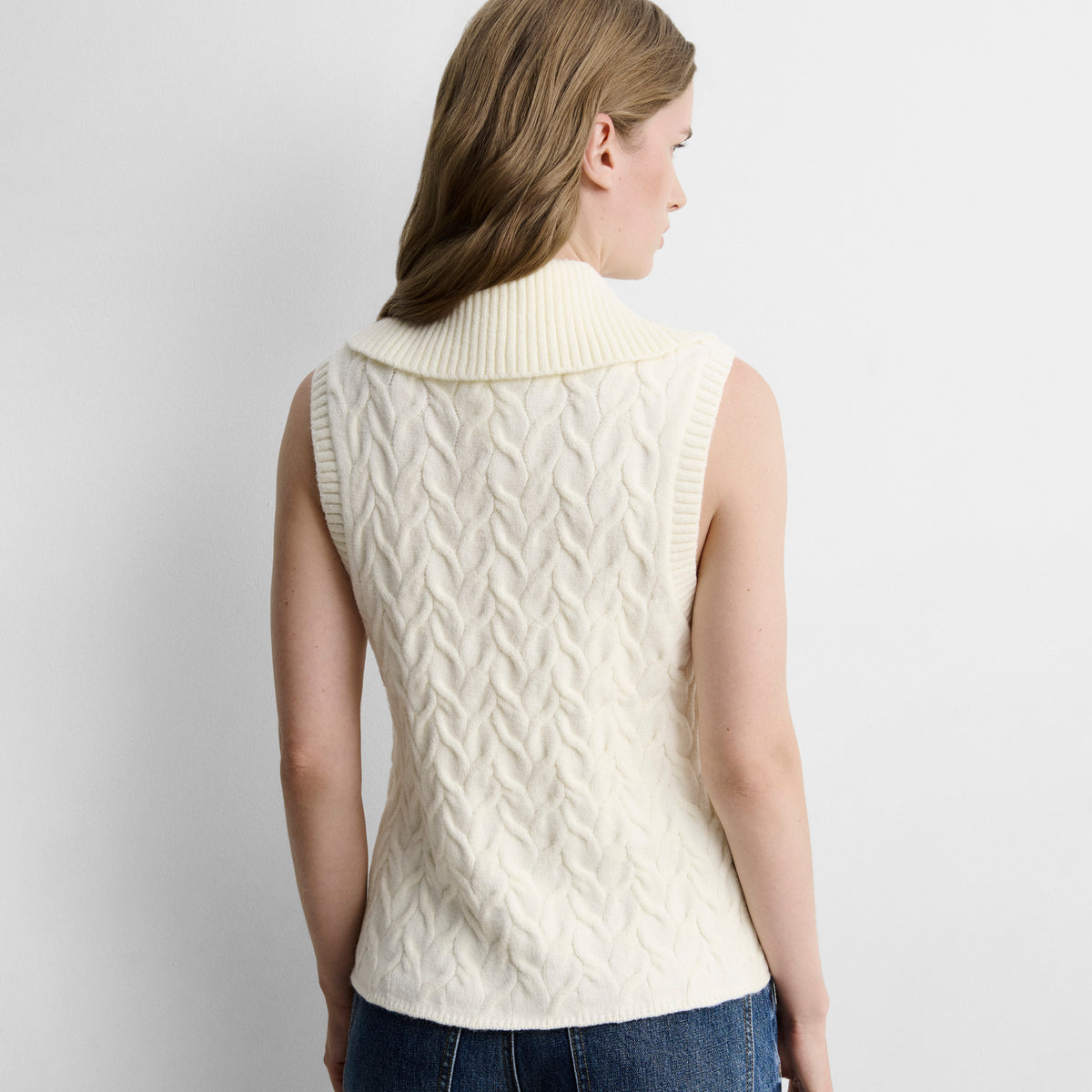 Gilet tricoté tresses