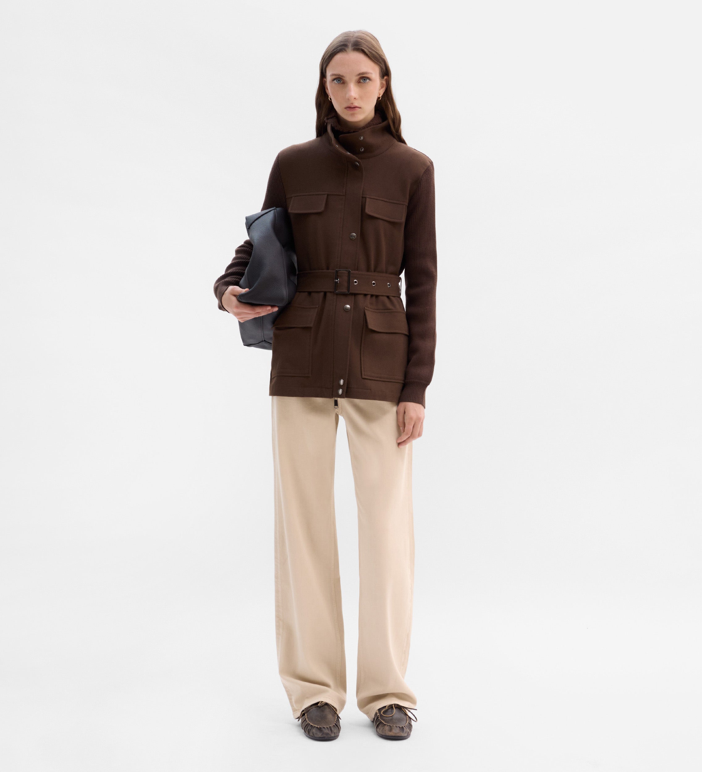 Bi-material jacket belt