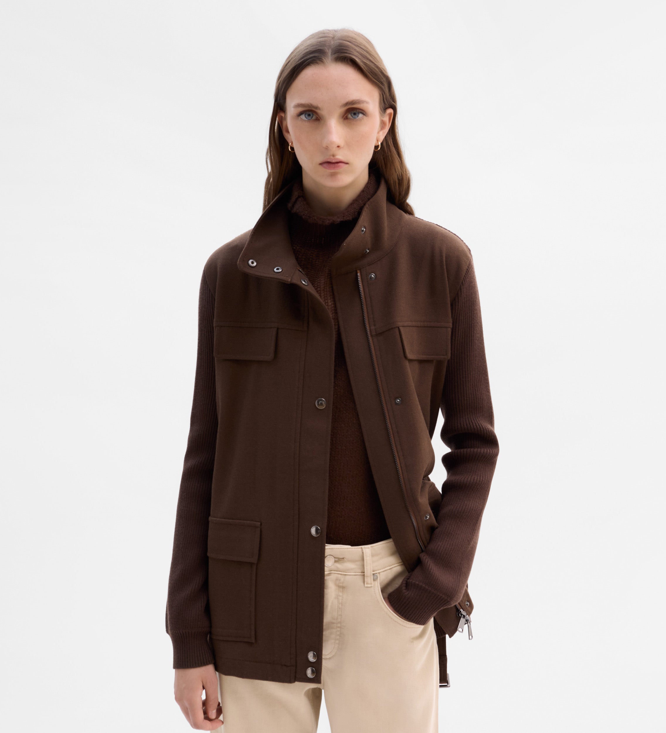 Bi-material jacket belt