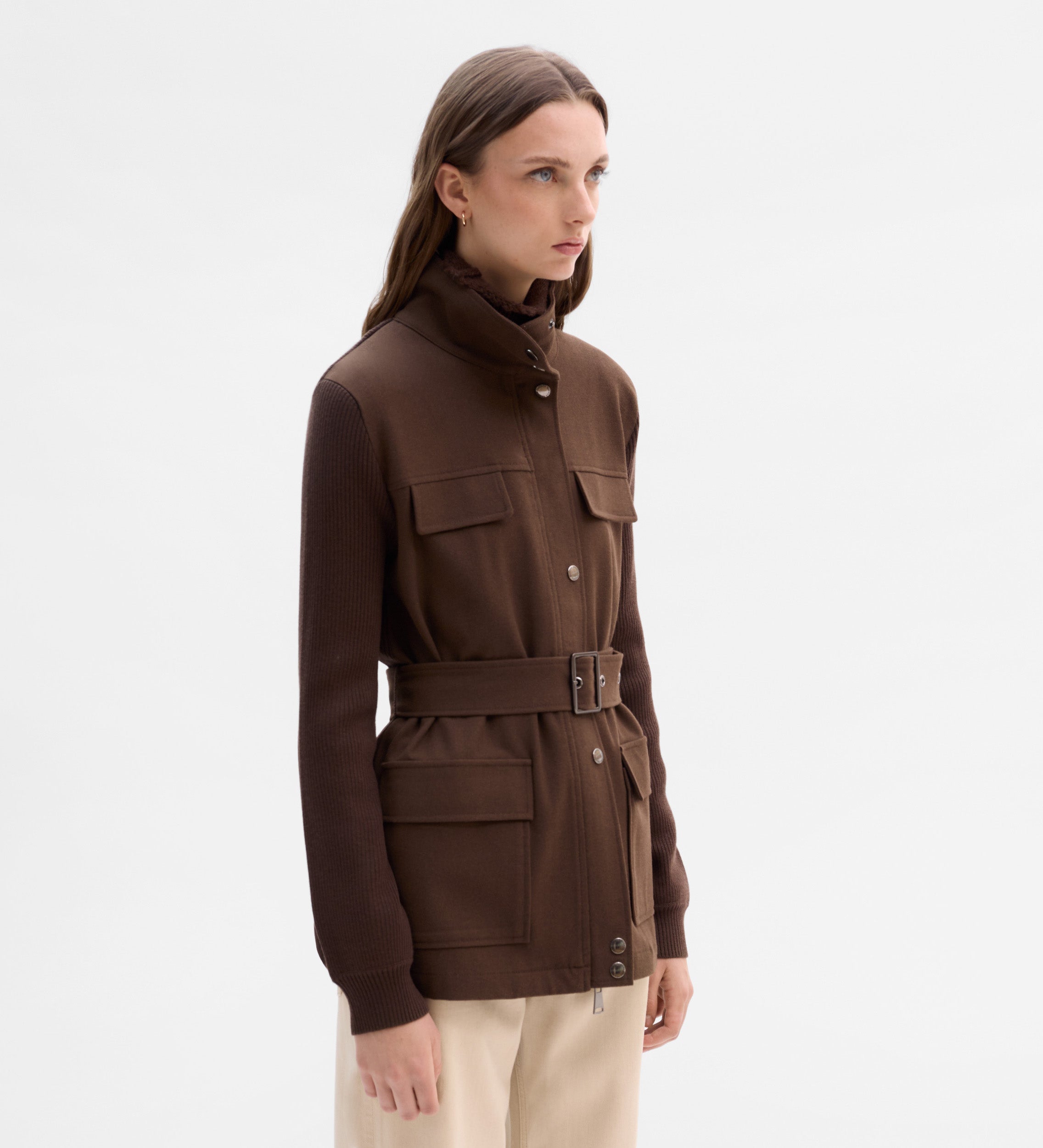 Bi-material jacket belt