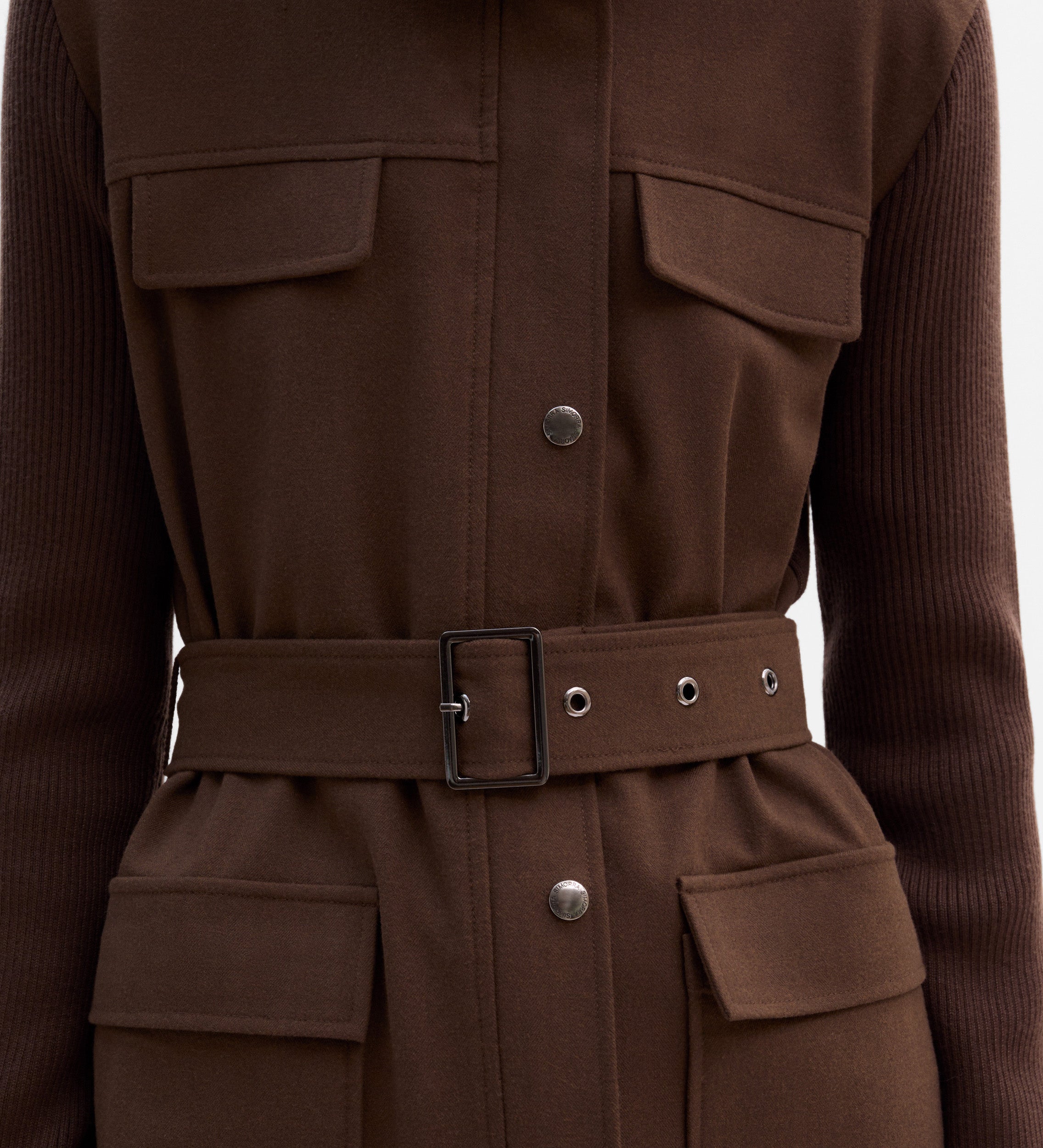Bi-material jacket belt
