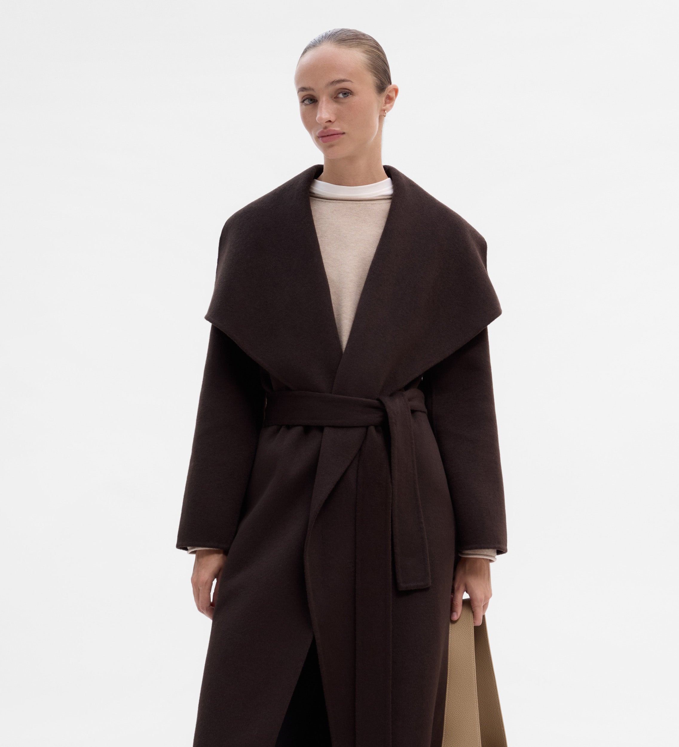 Manteau long double face