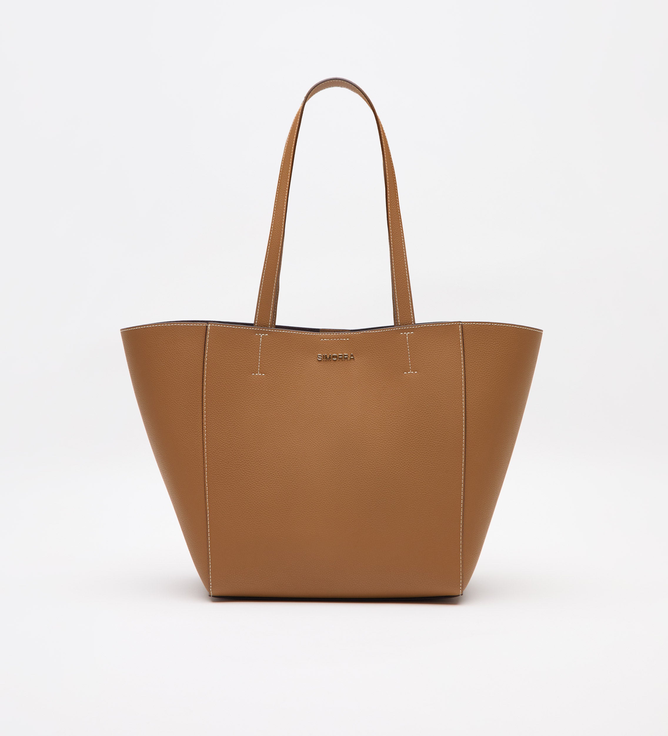 Leather shopper bag