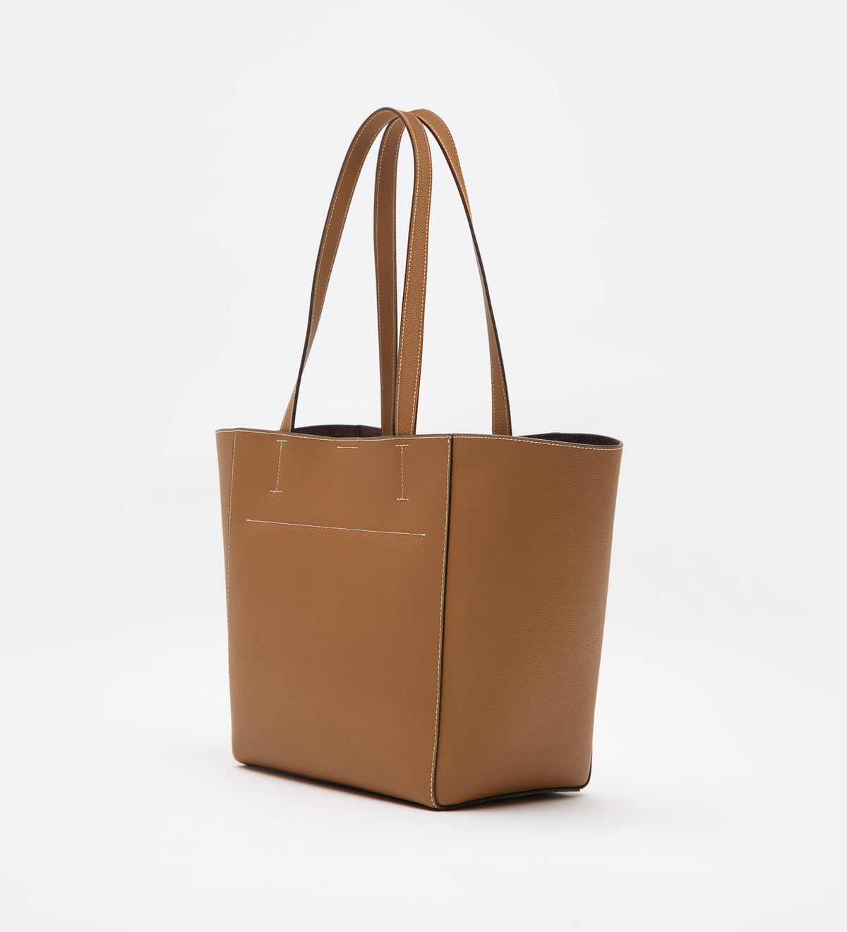 Leather shopper bag