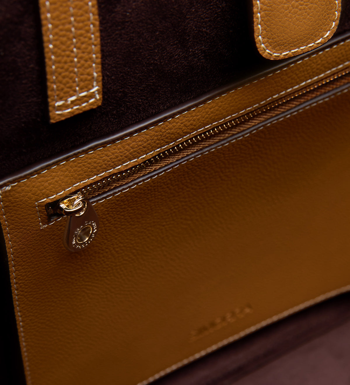 Leather shopper bag