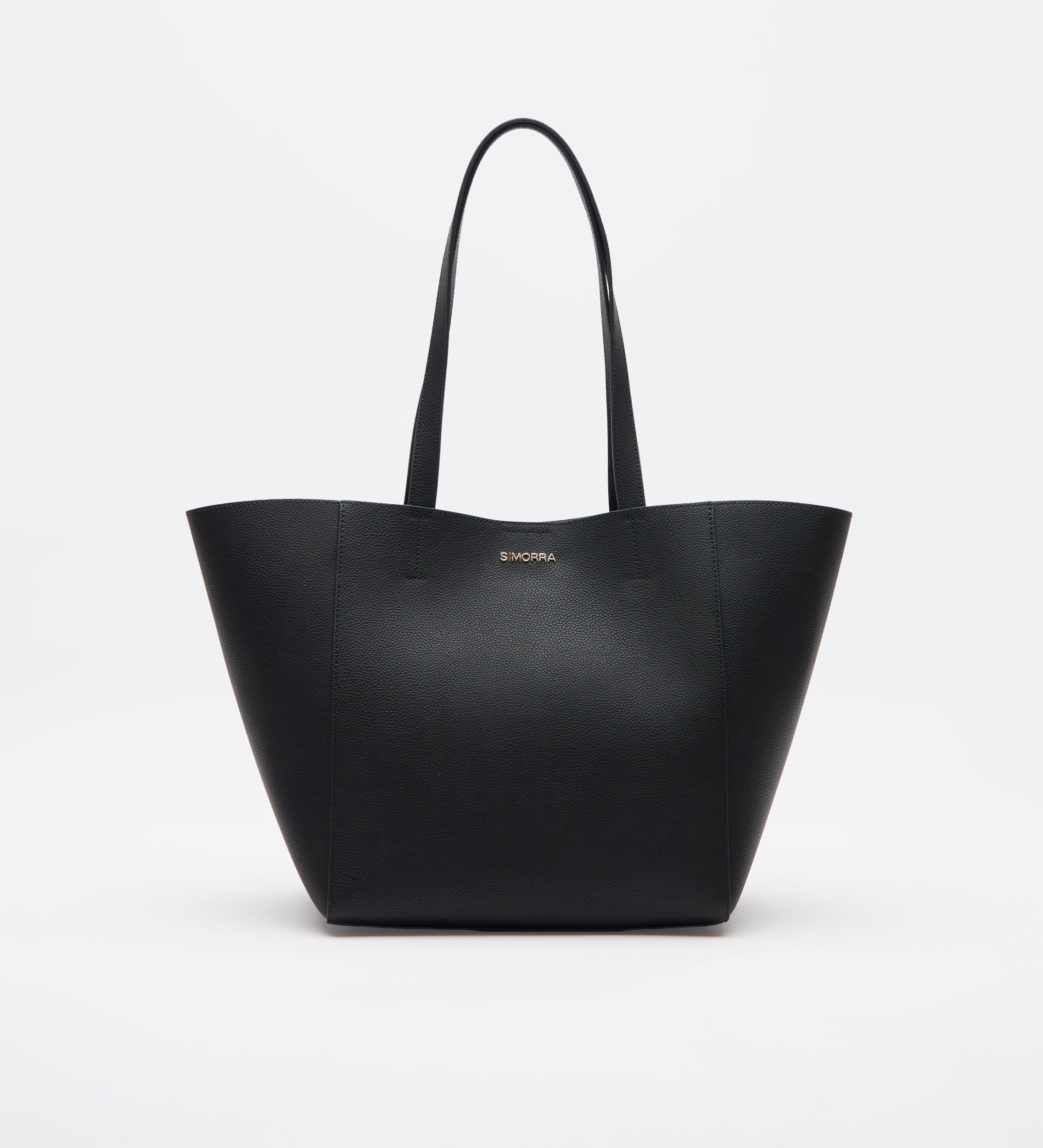 Leather shopper bag