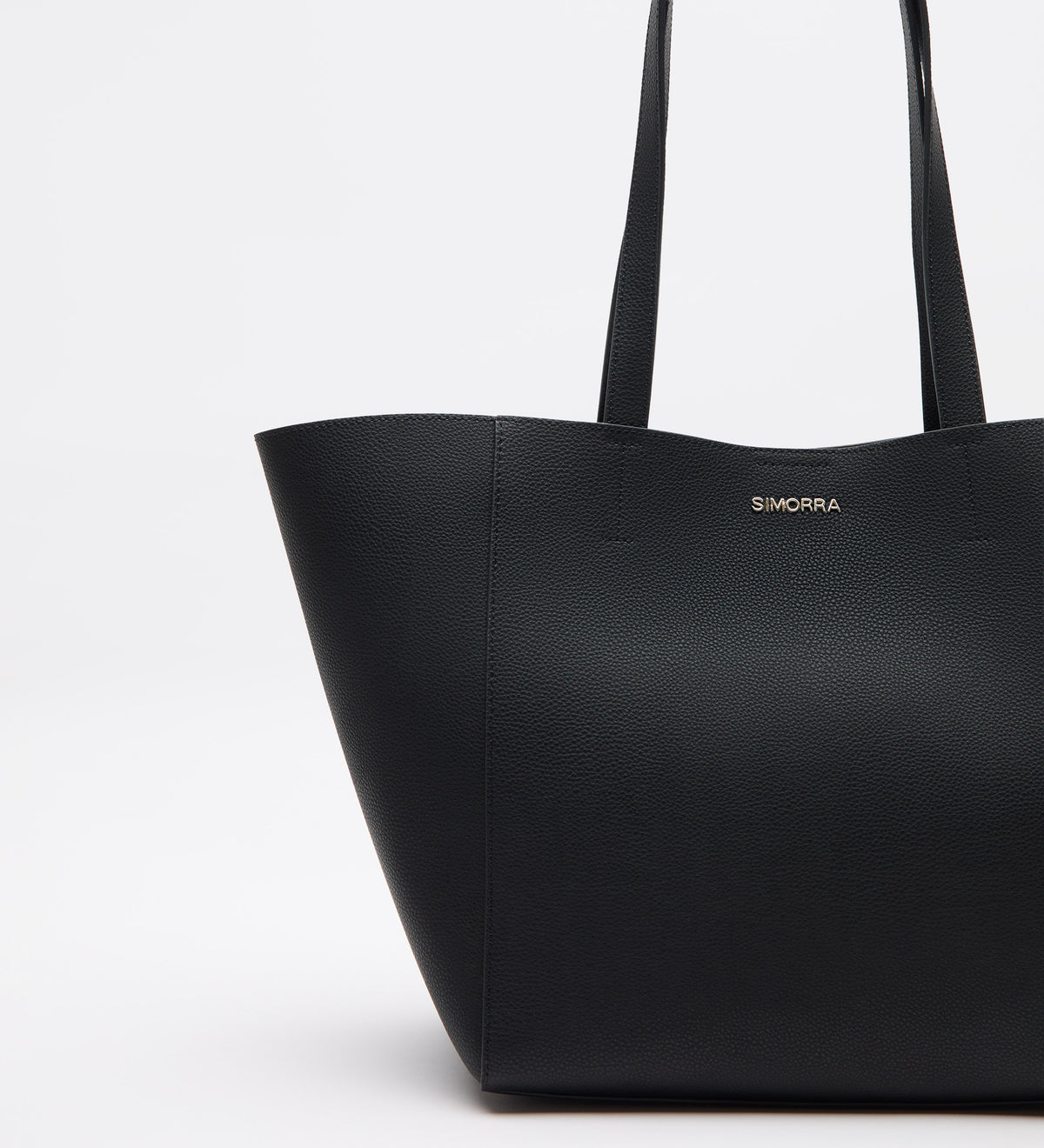 Leather shopper bag
