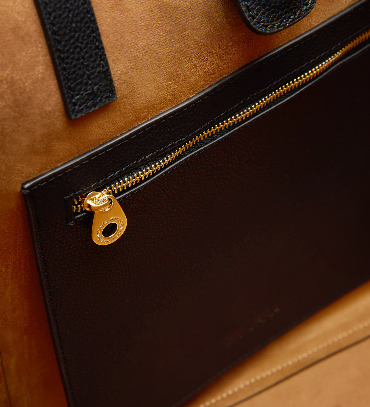 Leather shopper bag