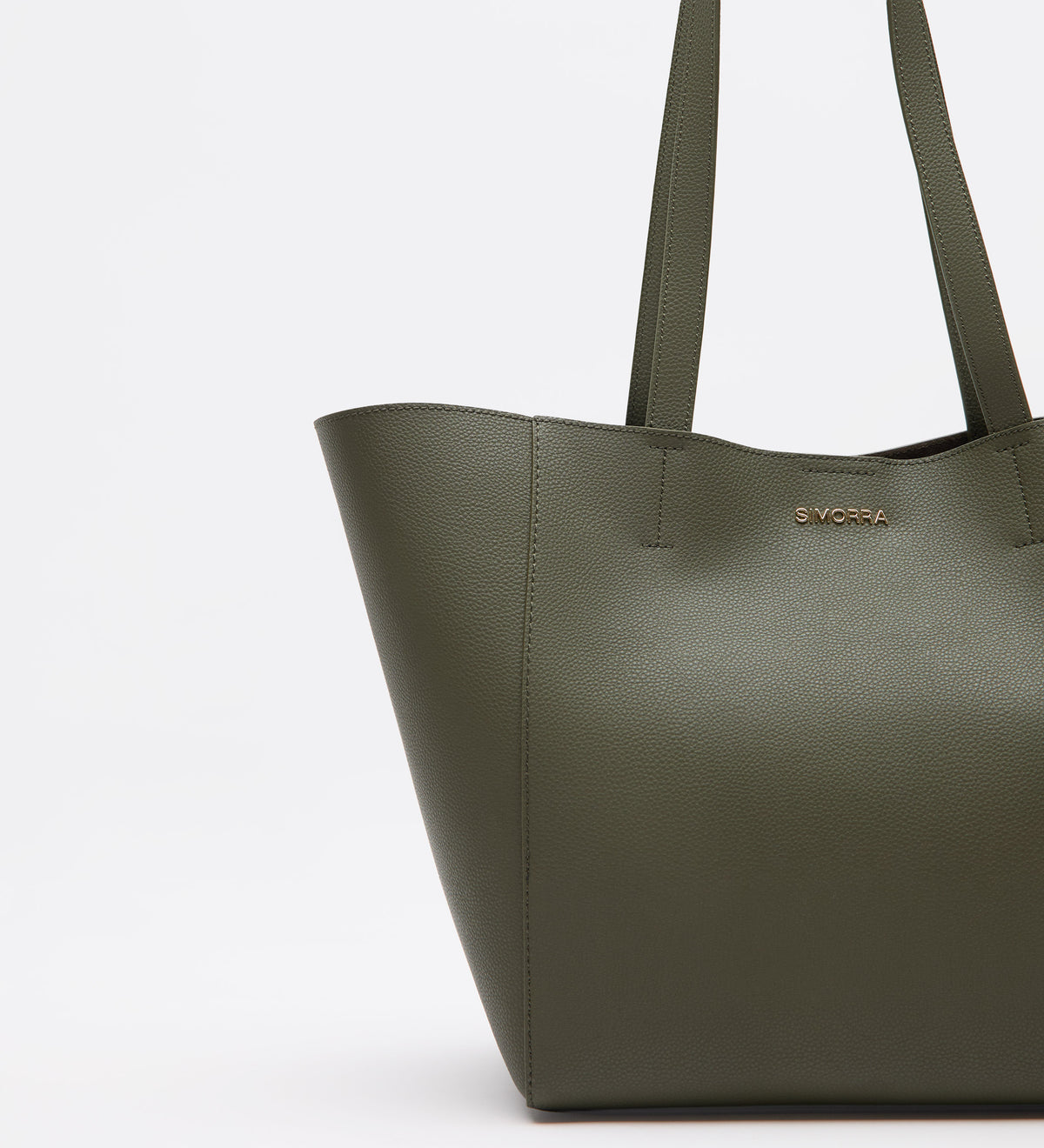 Leather shopper bag