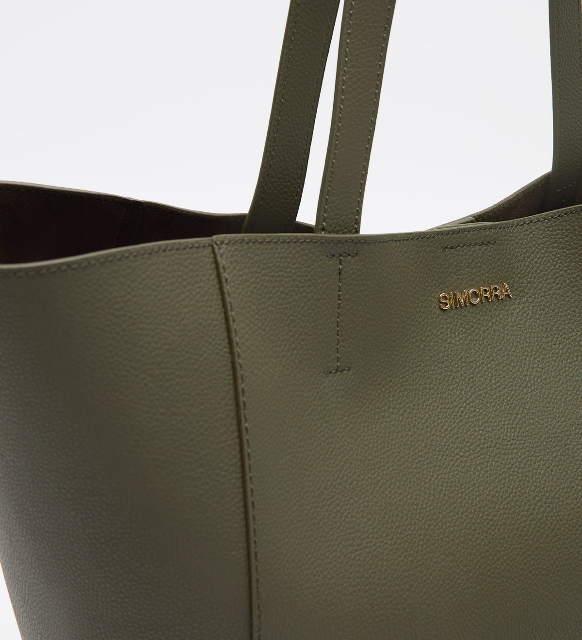 Leather shopper bag