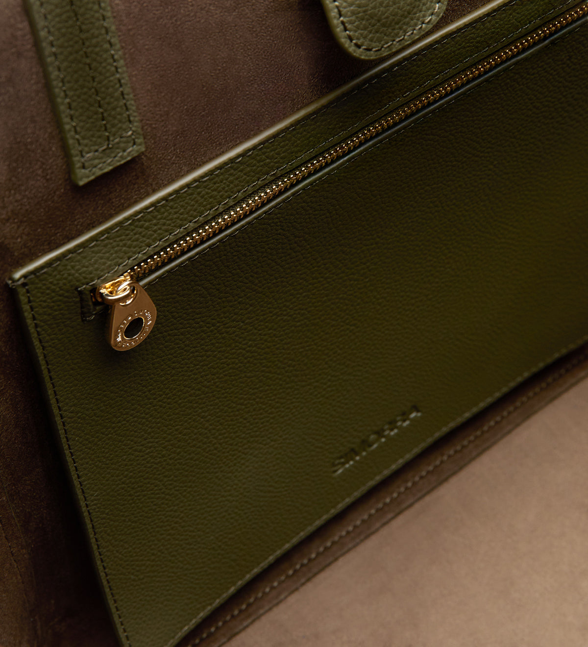 Leather shopper bag
