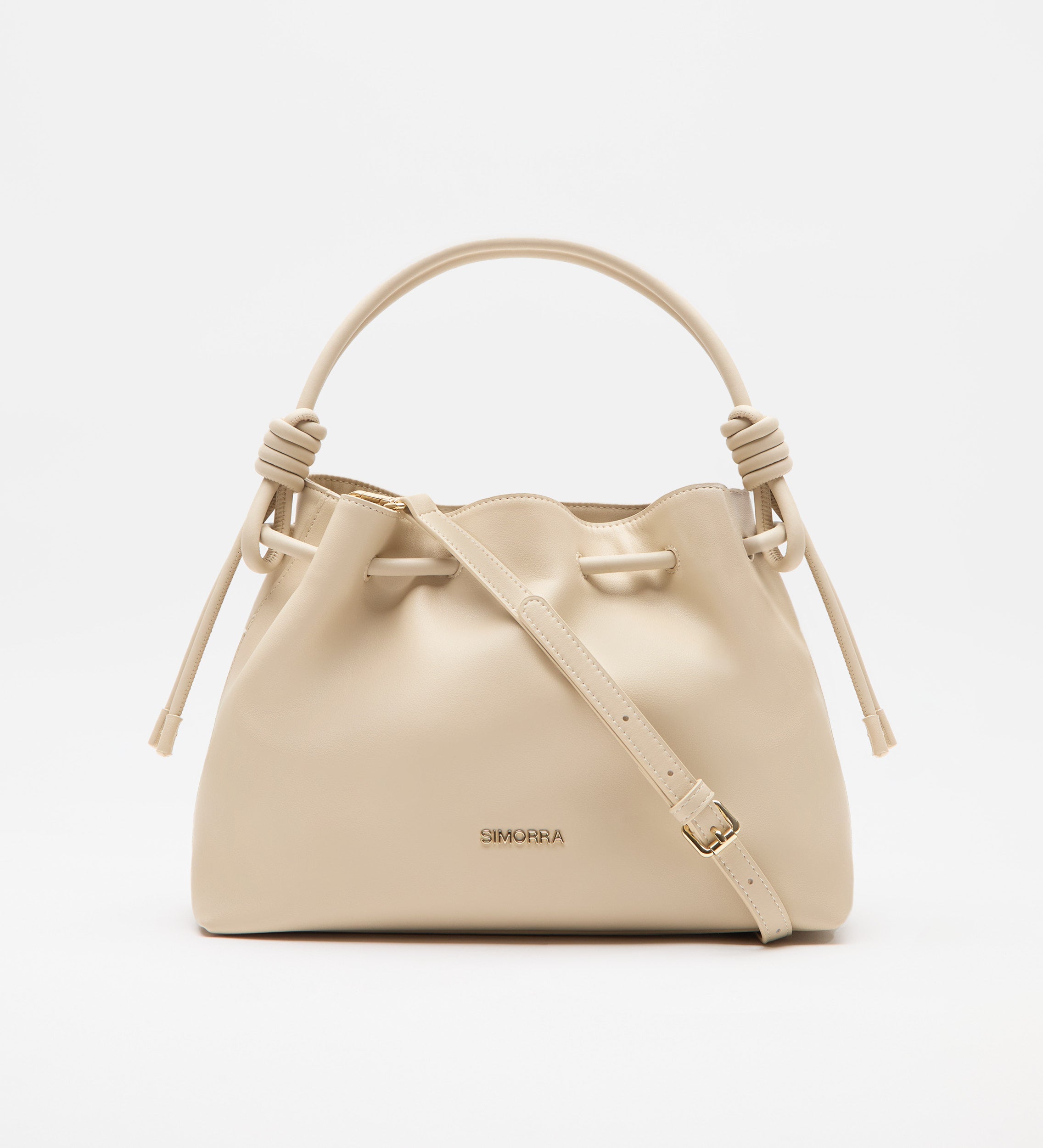 Leather bucket bag