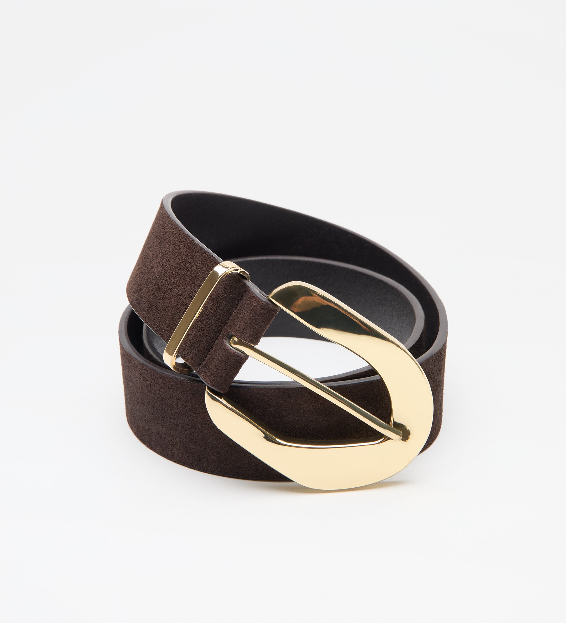 Suede leather belt