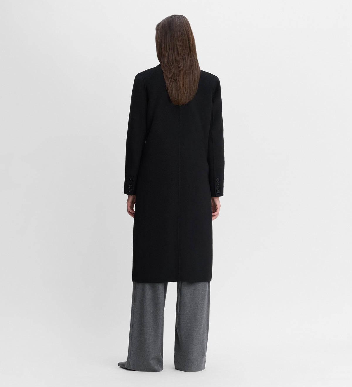 Manteau long double face
