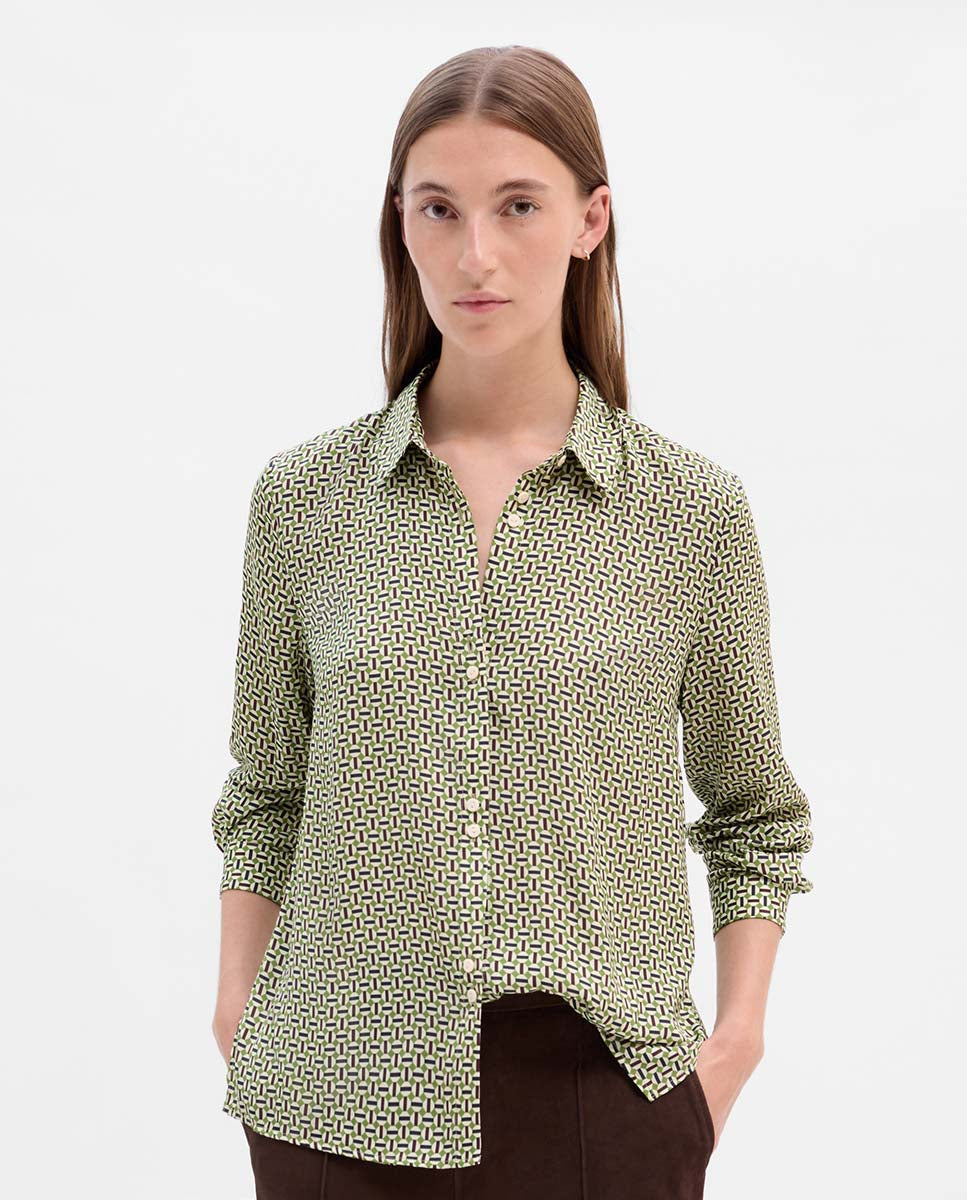 Camisa fluida estampada