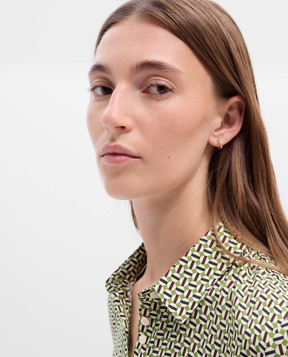 Camisa fluida estampada