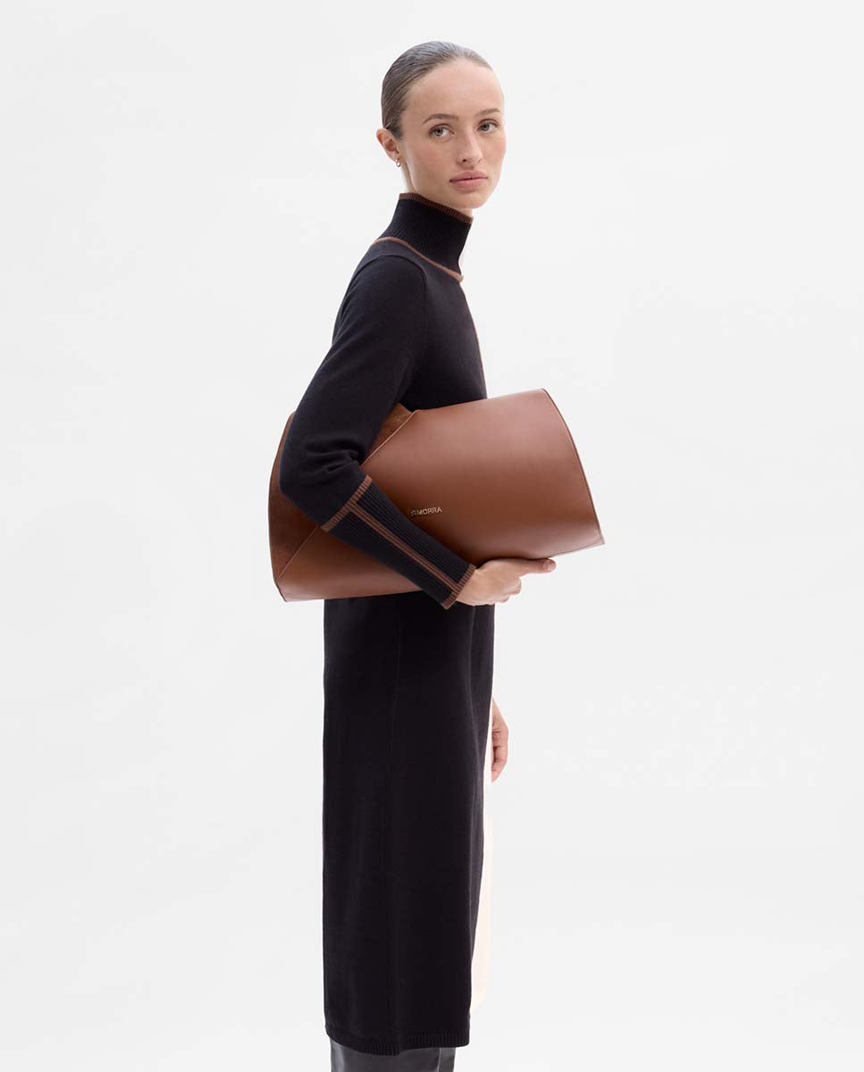 Robe en maille bicolore