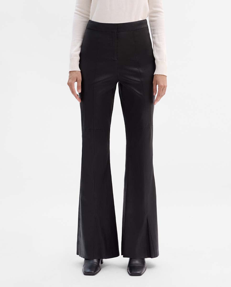 Flared napa pants