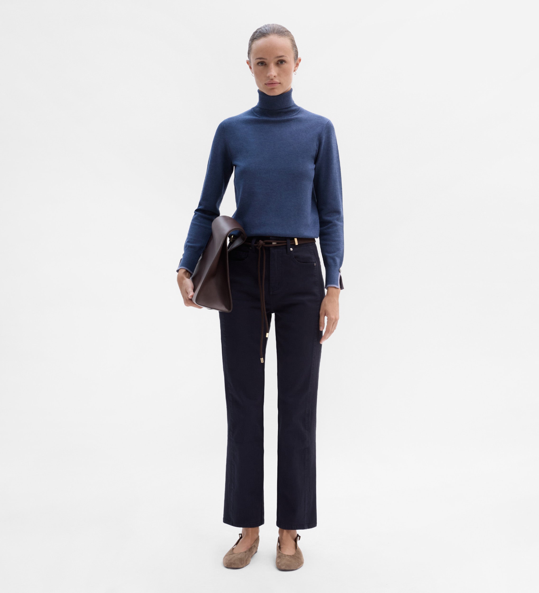 High neck sweater