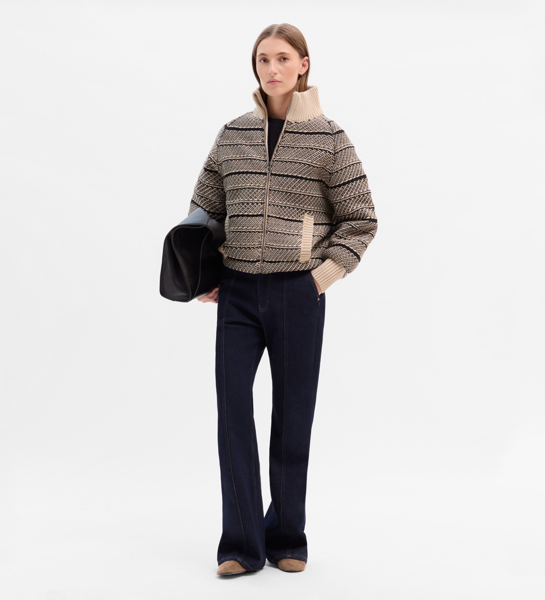 Chaqueta bomber jacquard
