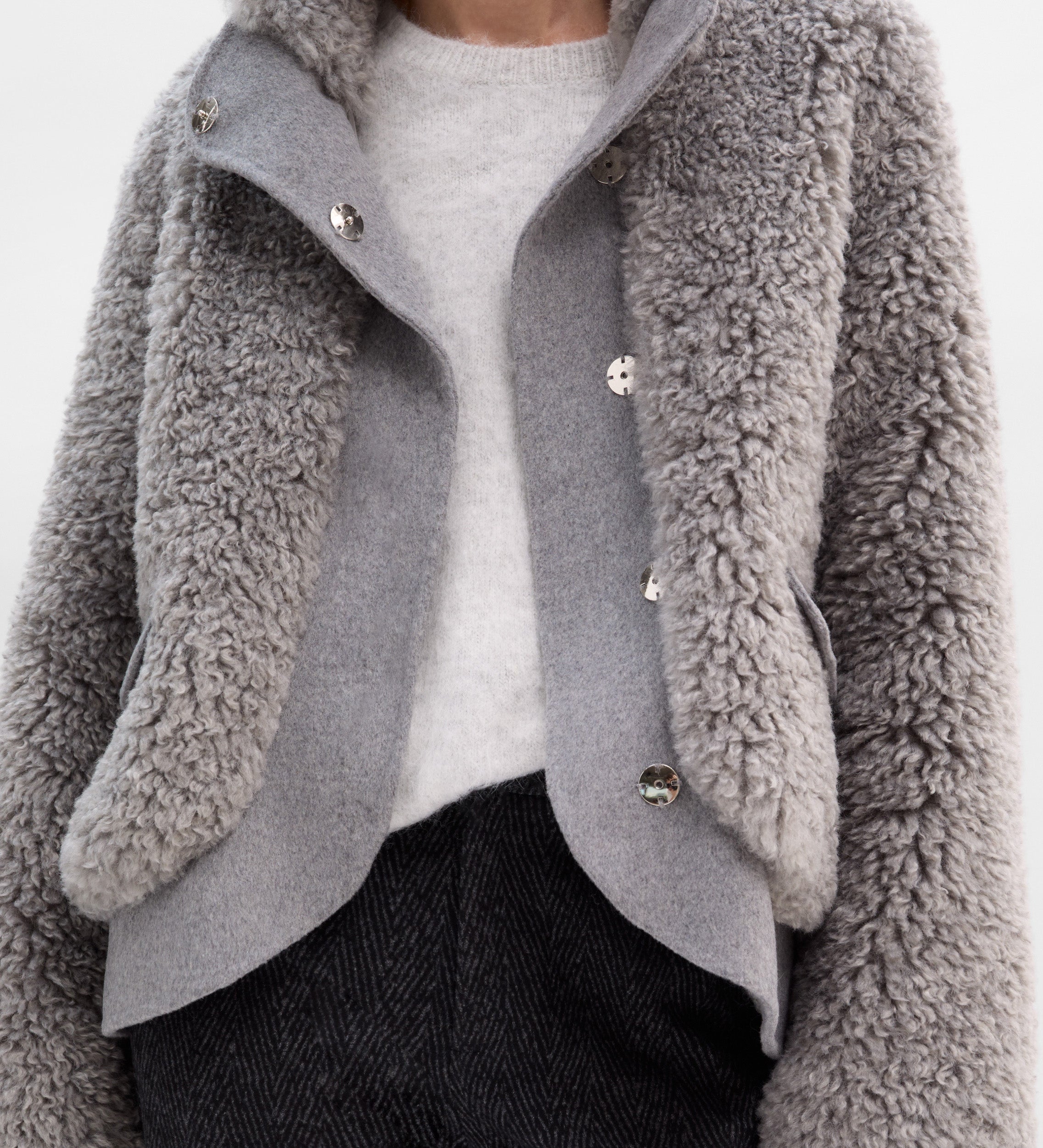 Sheepskin bomber jacket