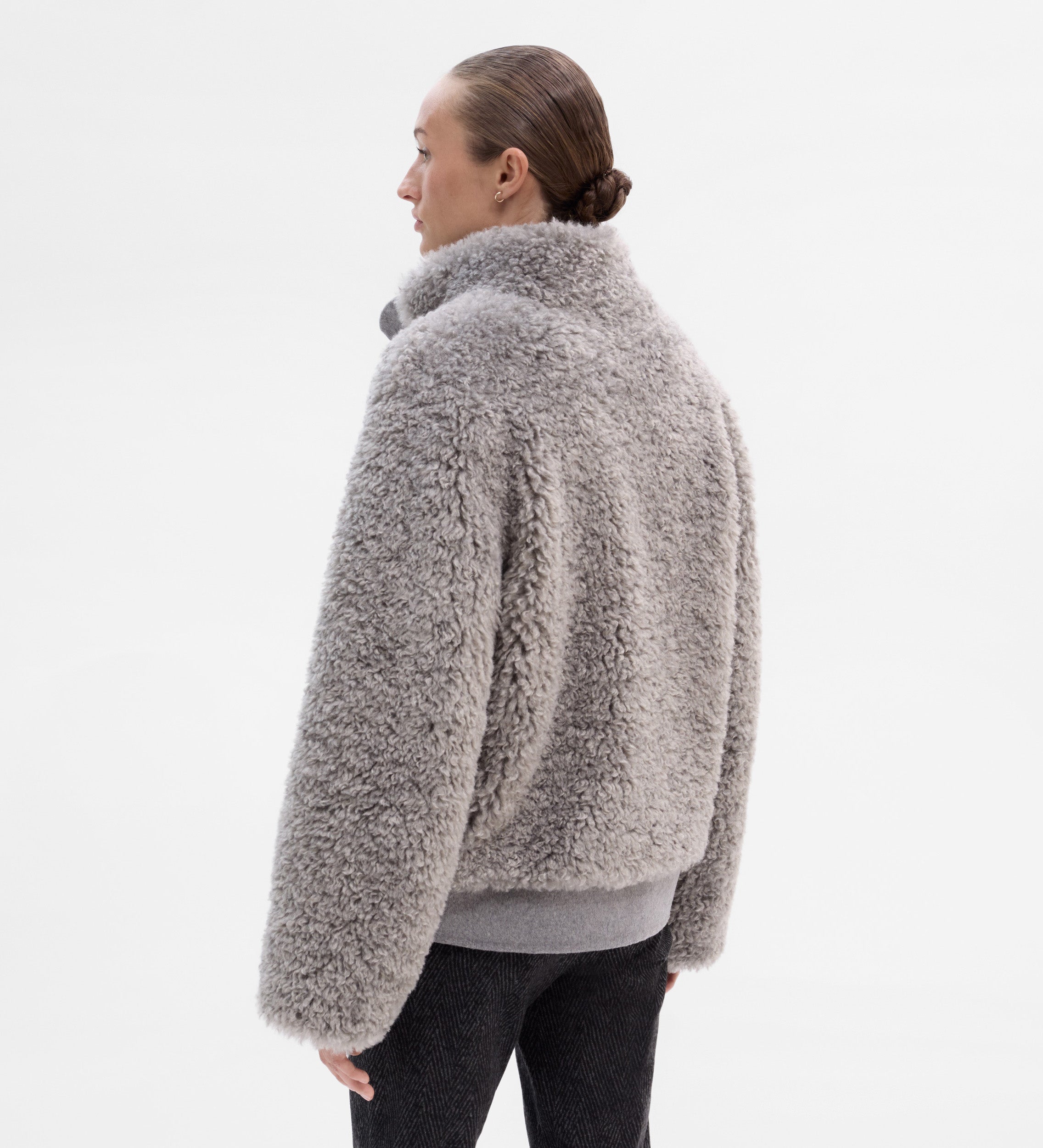 Sheepskin bomber jacket