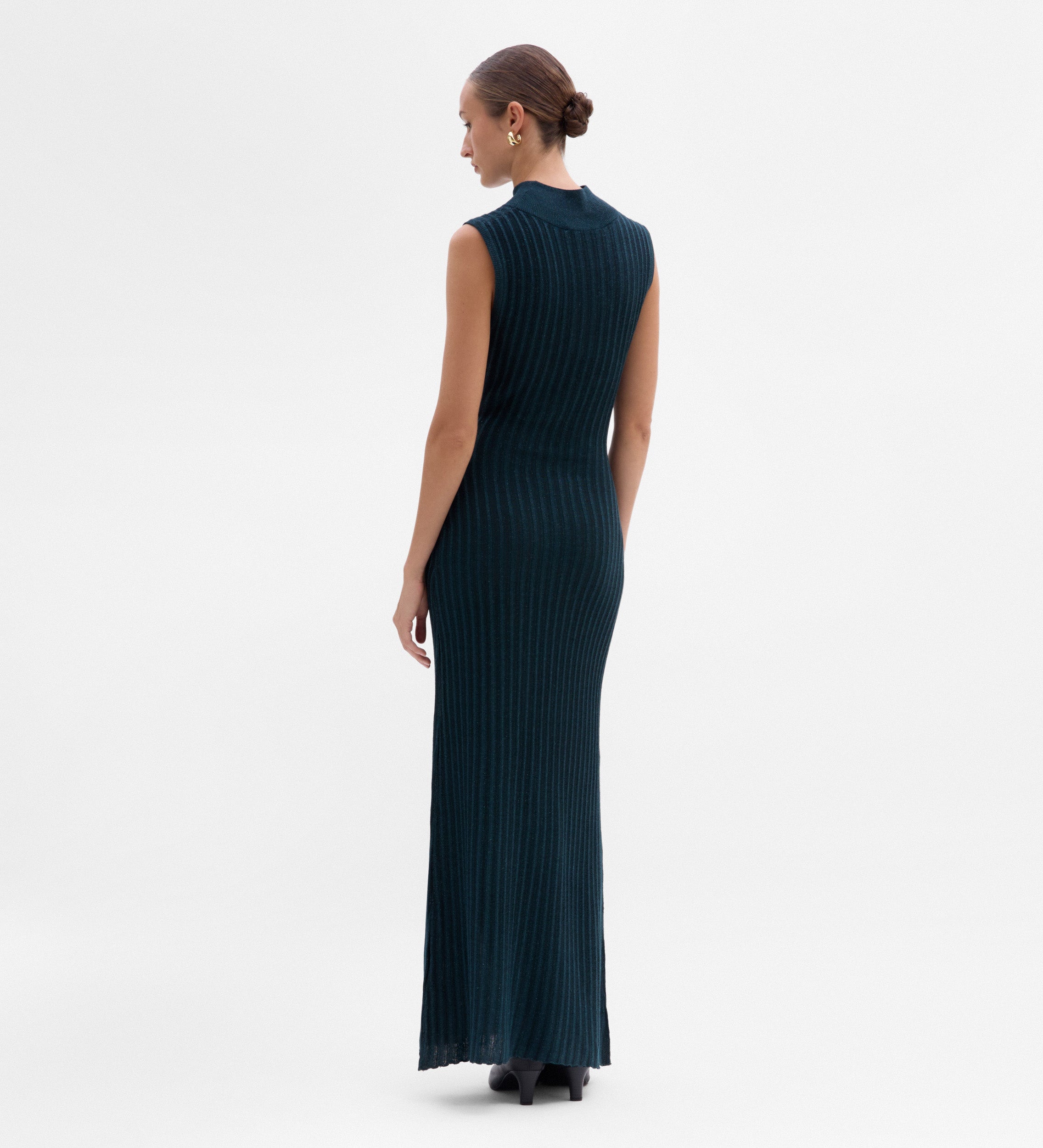 Robe maille métallisée