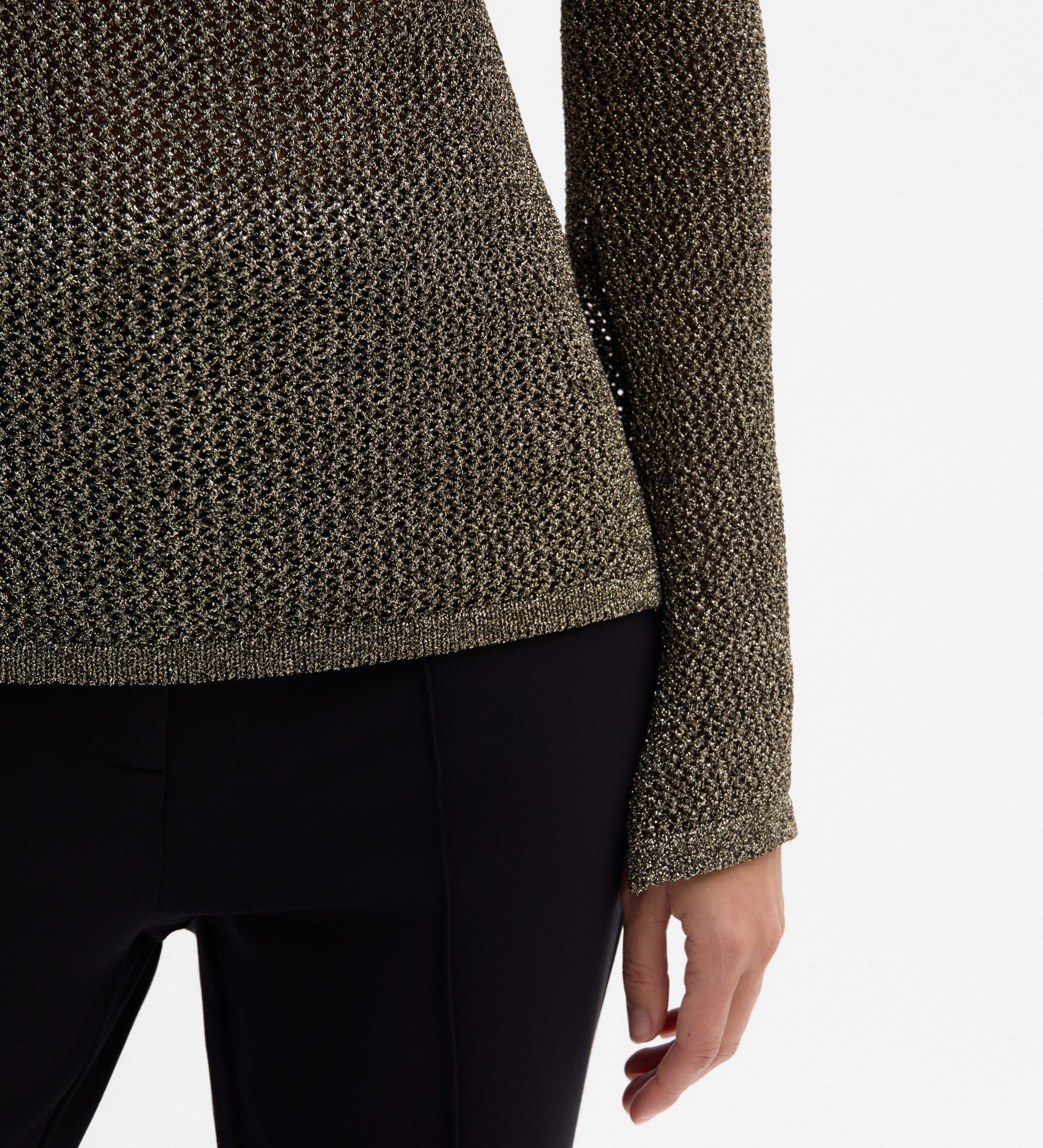 Pull en maille métallisée