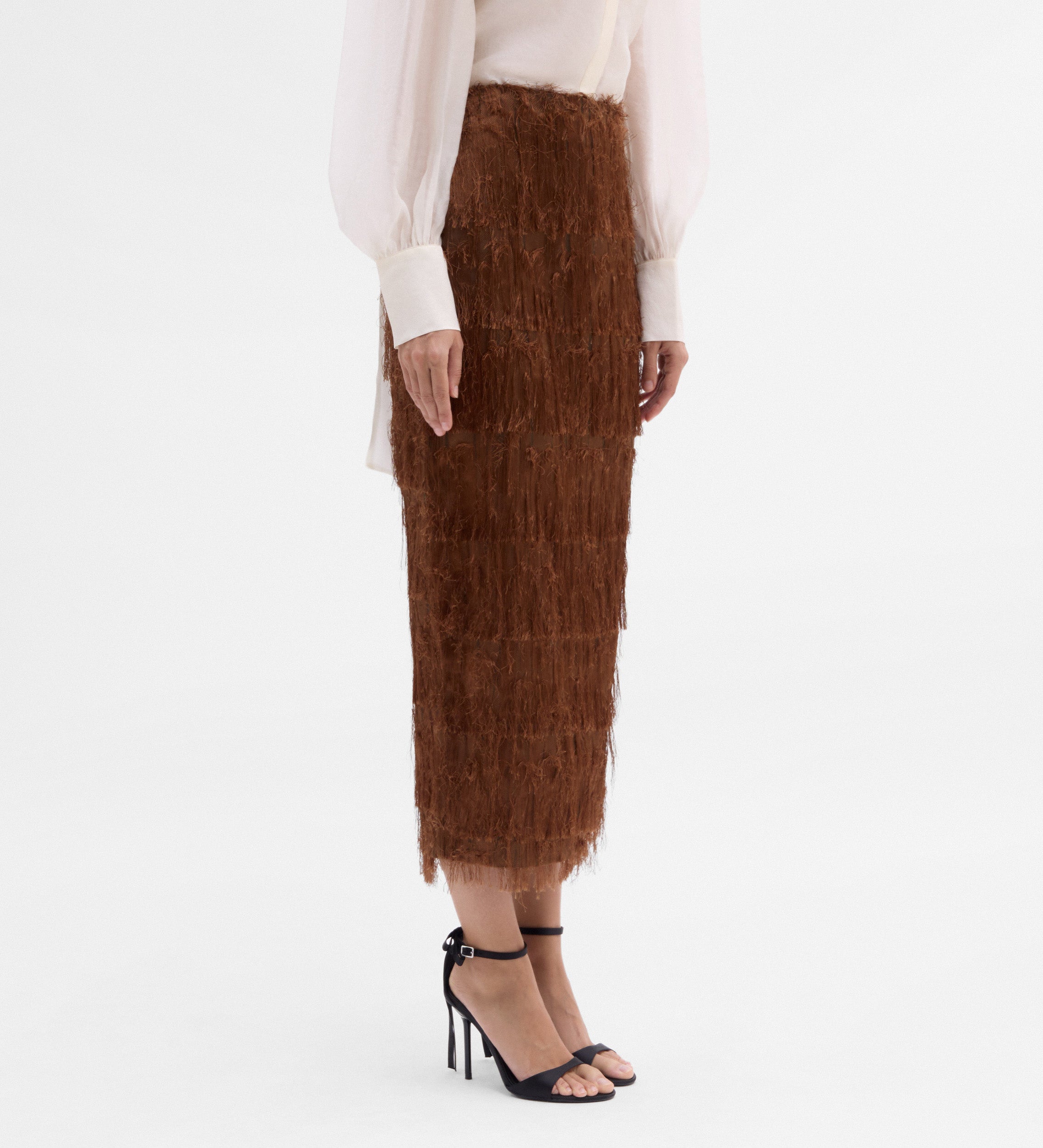 Falda midi textura