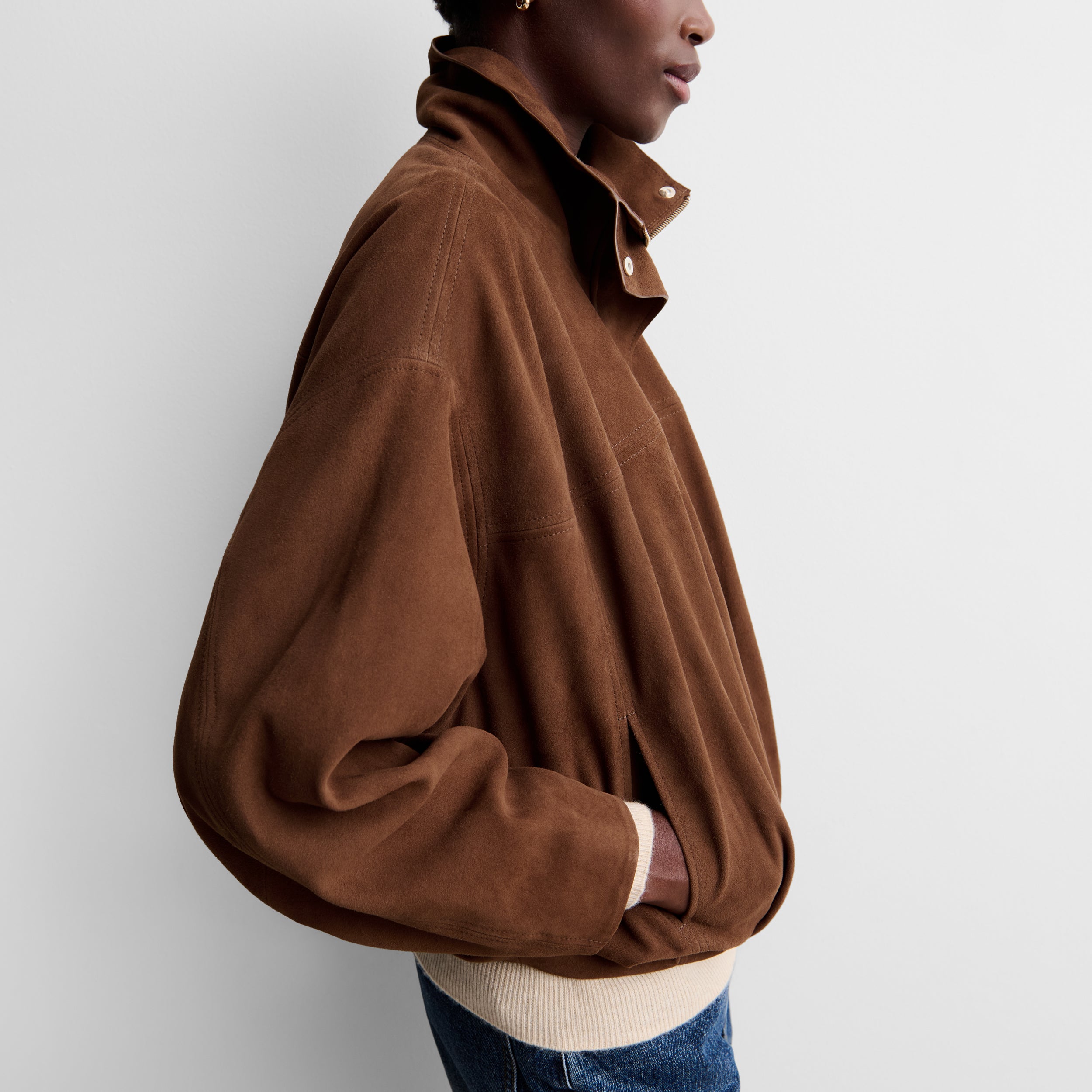 Veste bomber en daim