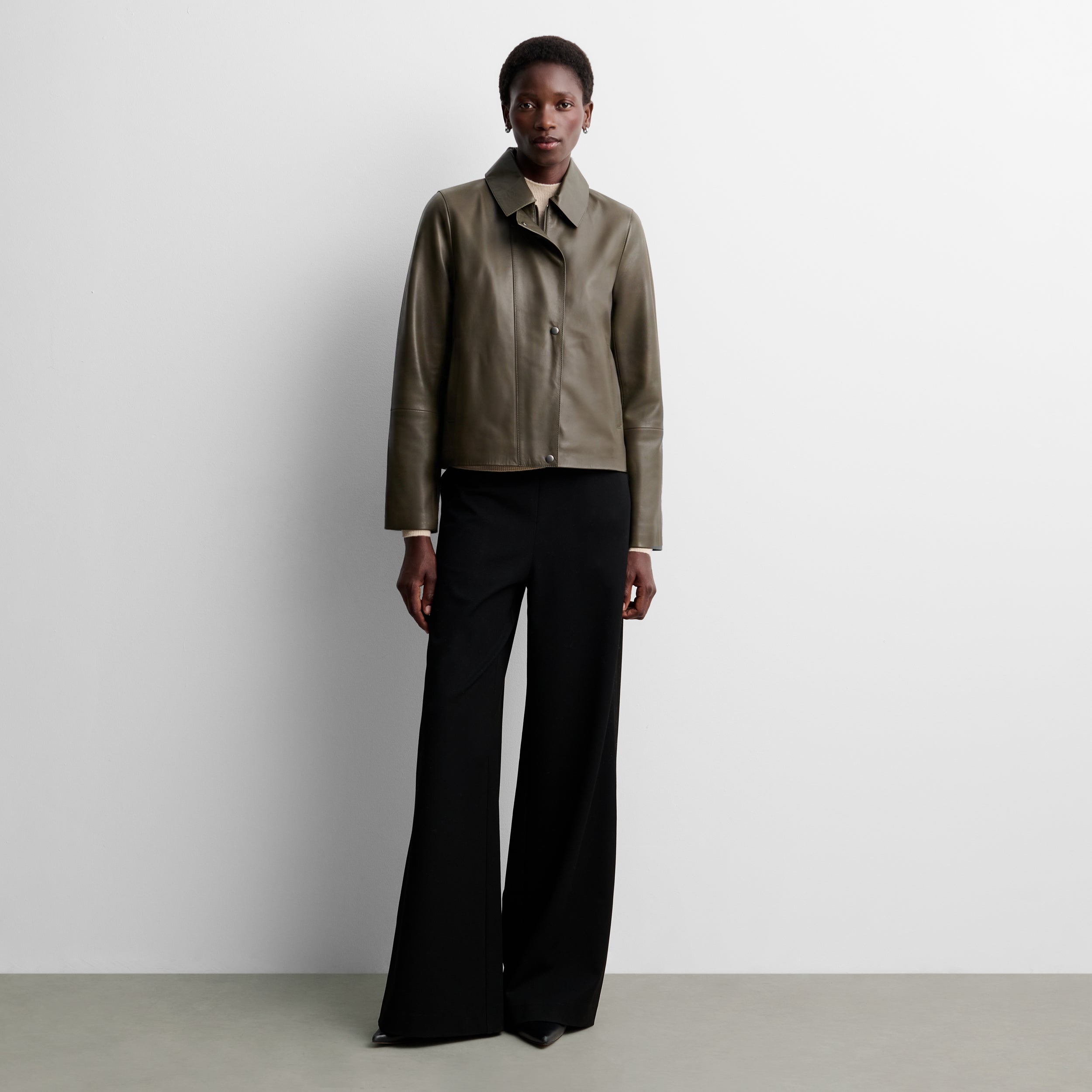 Veste courte en similicuir