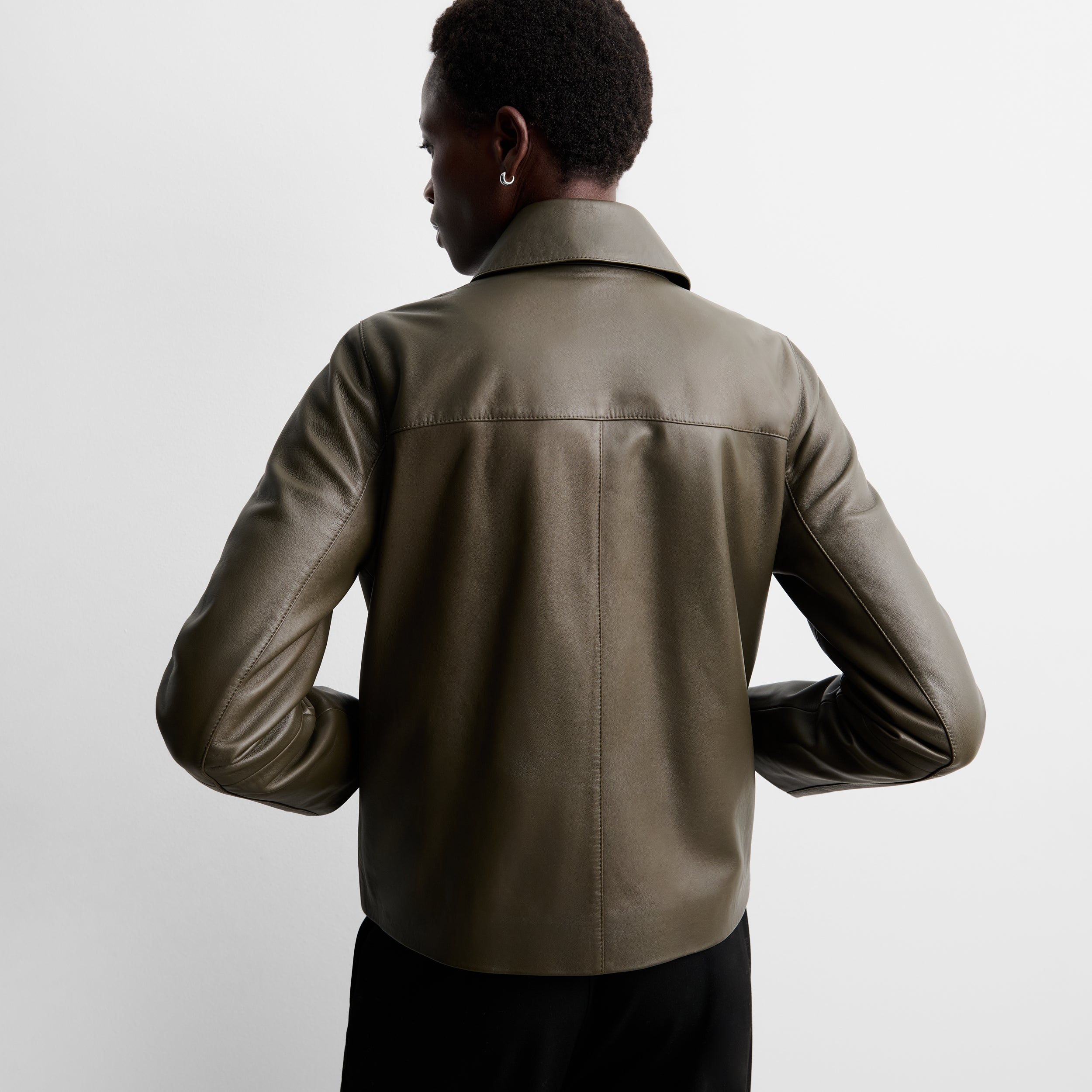 Veste courte en similicuir