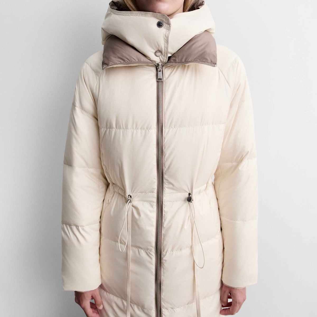 Long reversible puffer jacket