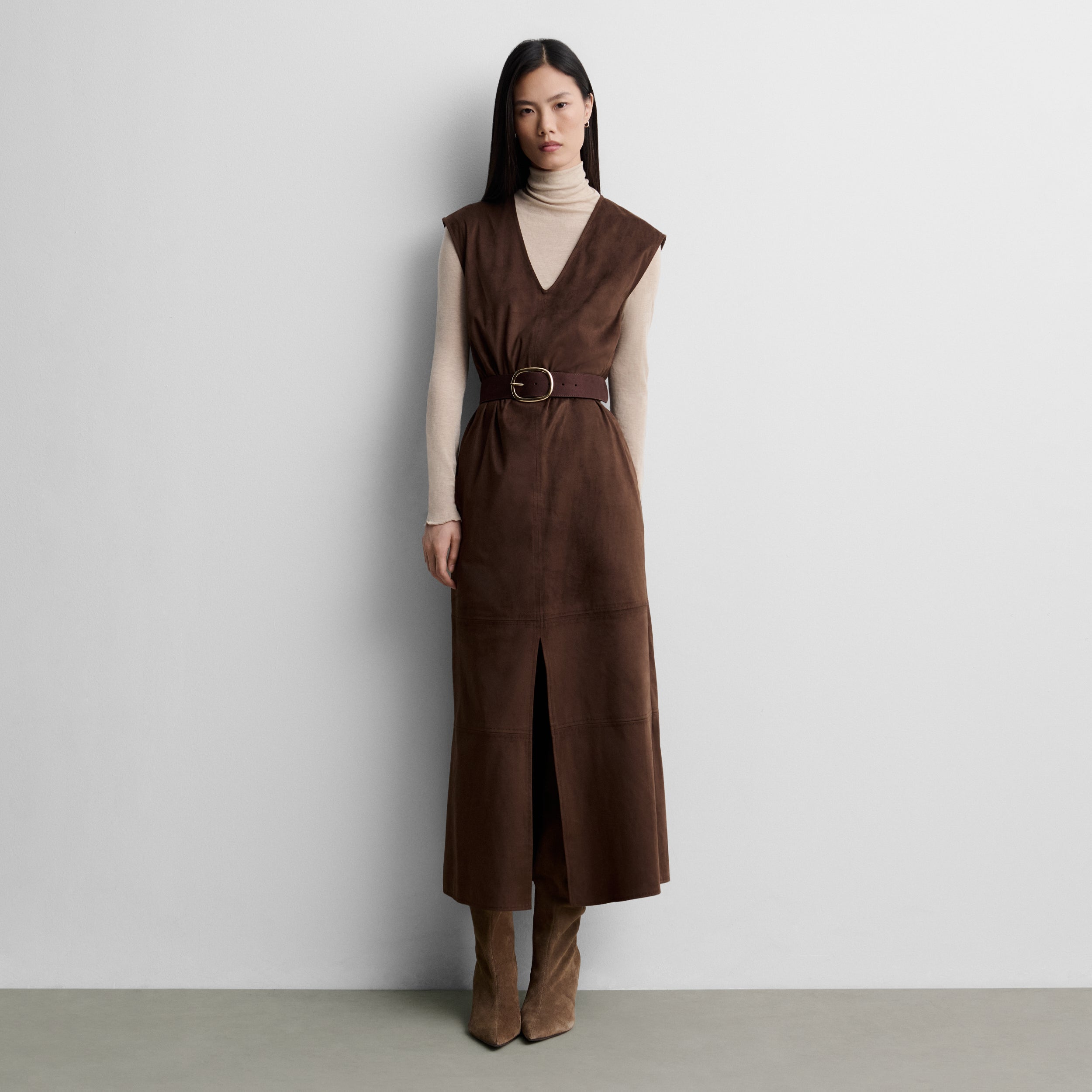 Vestido sisado antelina