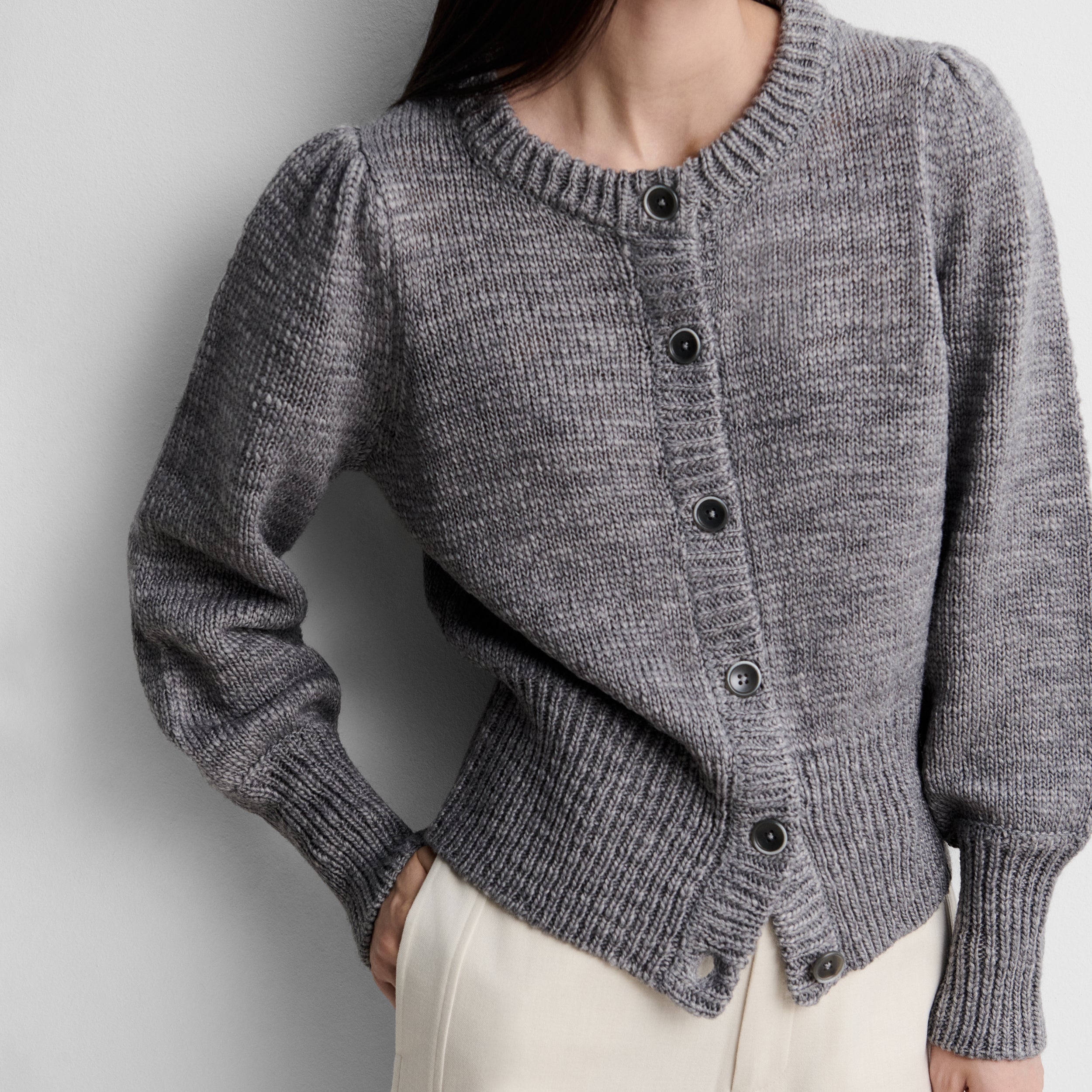 Cardigan court en maille