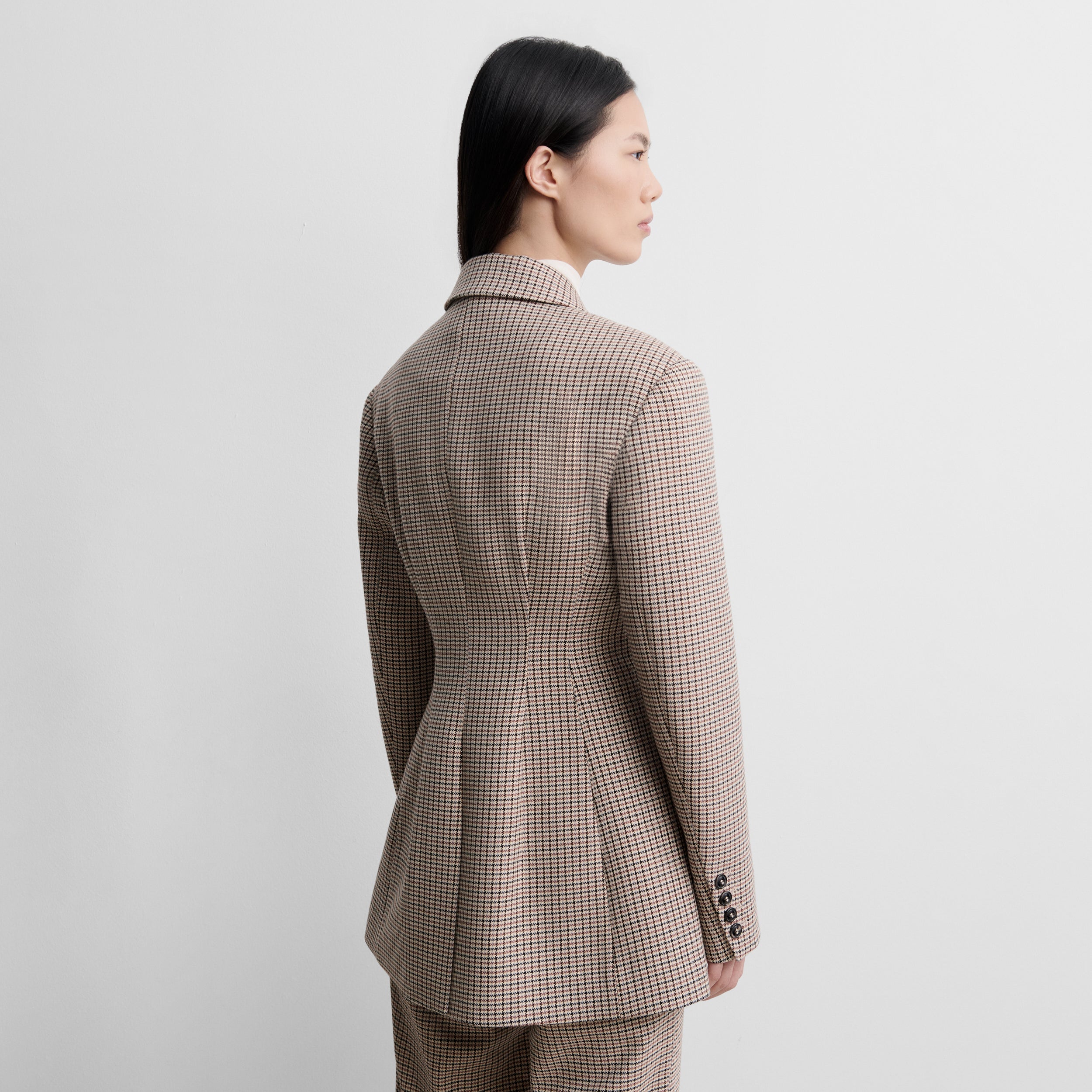 Blazer cintré à carreaux