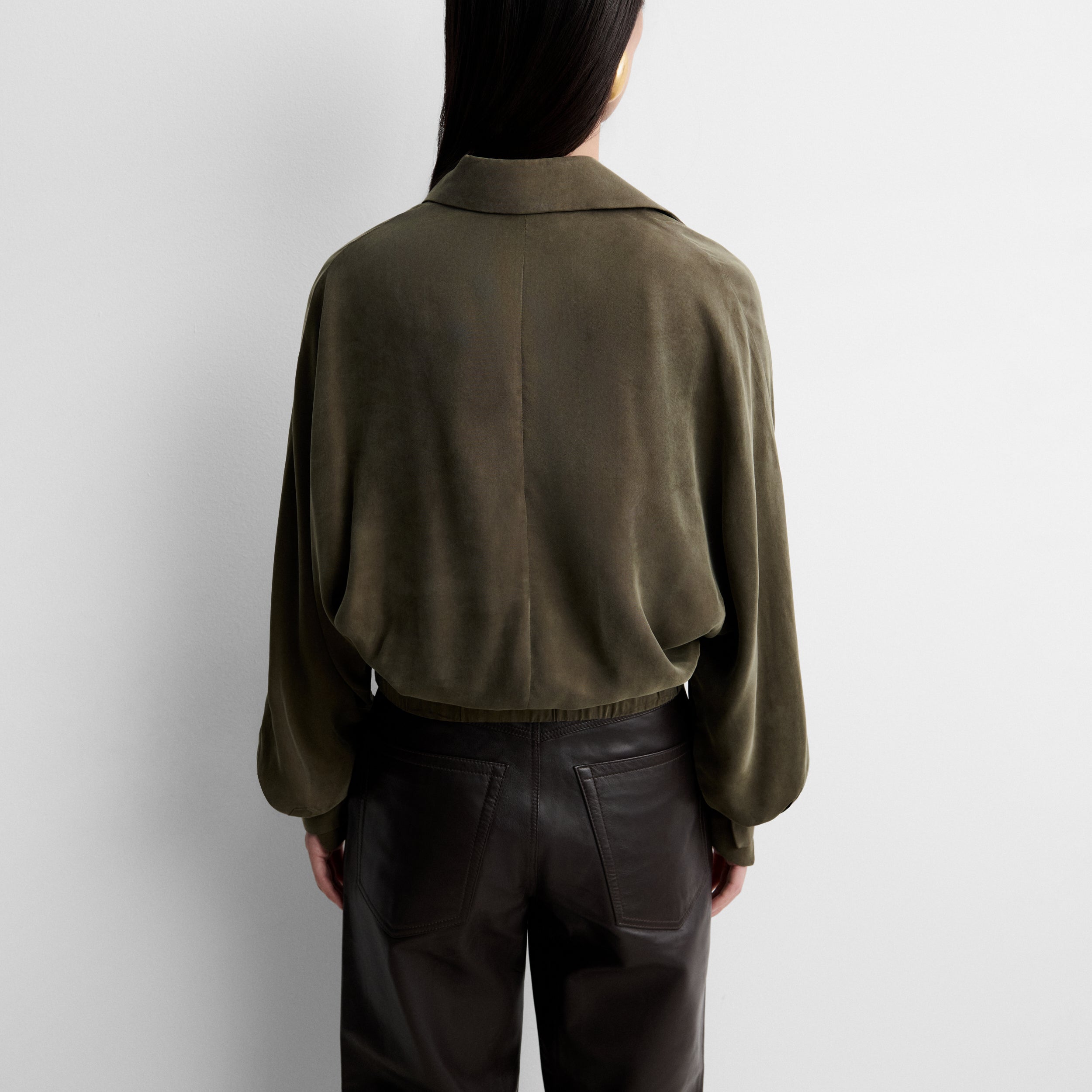 Blusa fluida escote cruzado