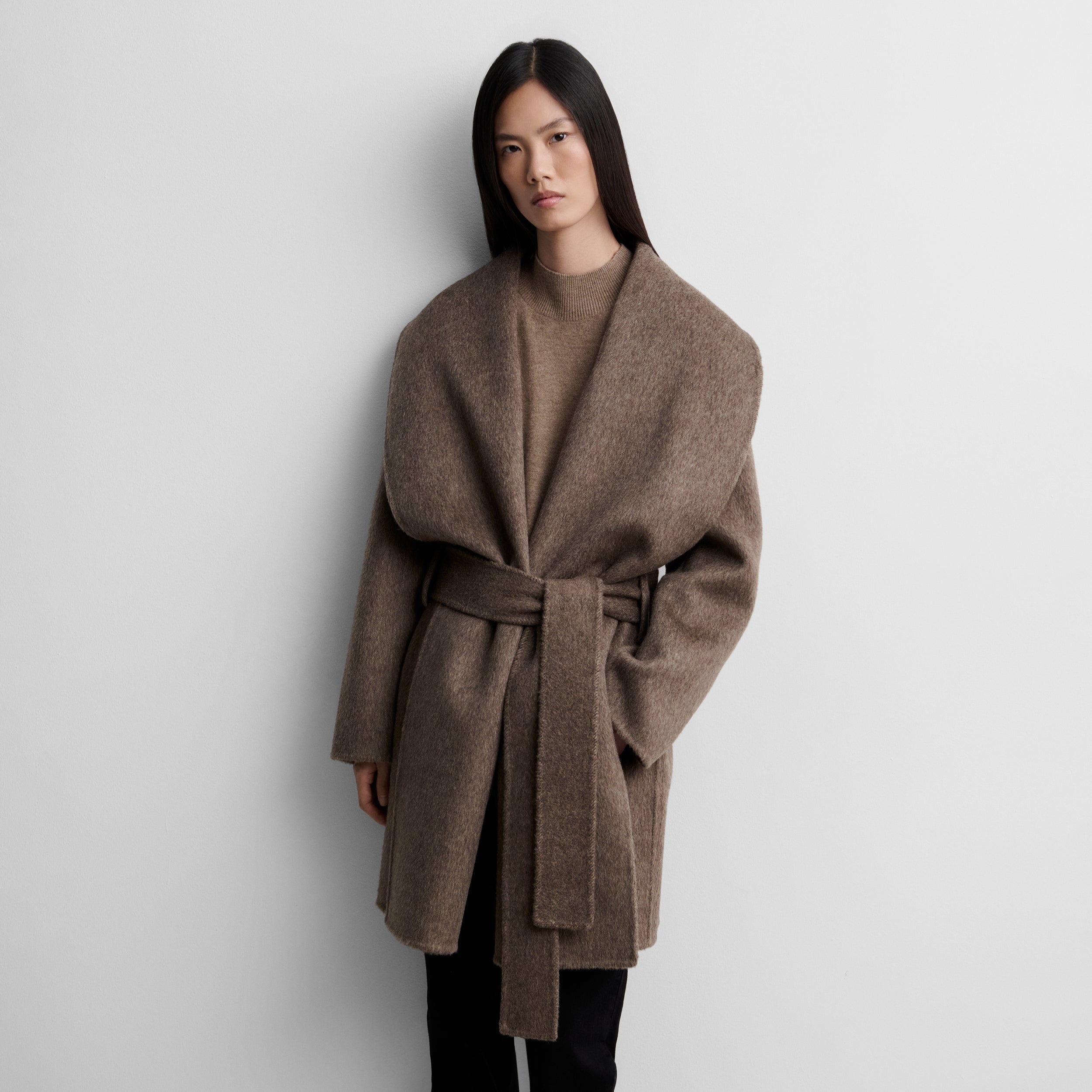 Manteau en laine double face
