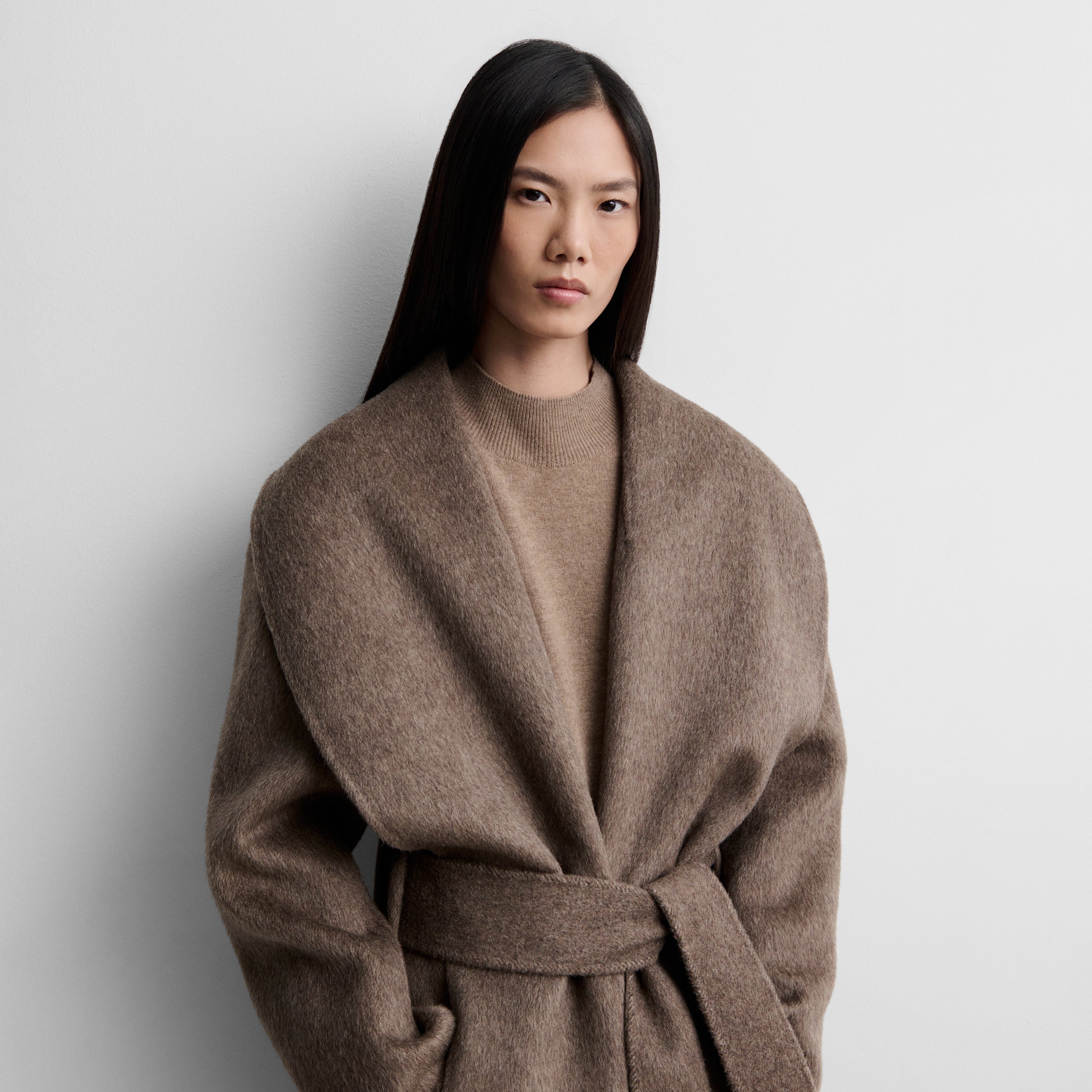 Manteau en laine double face