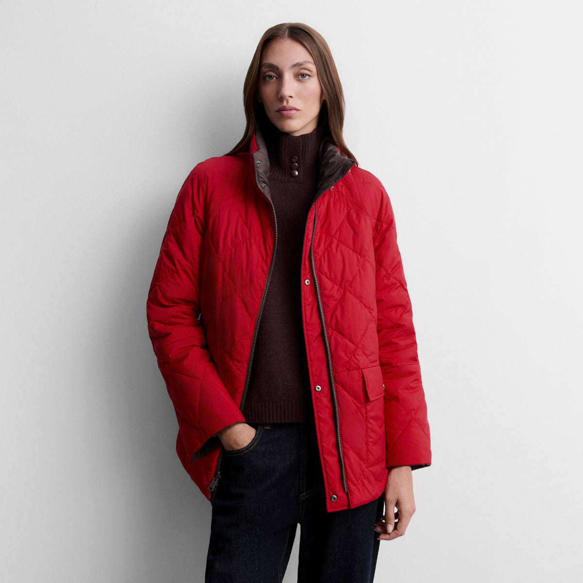 Parka courte réversible