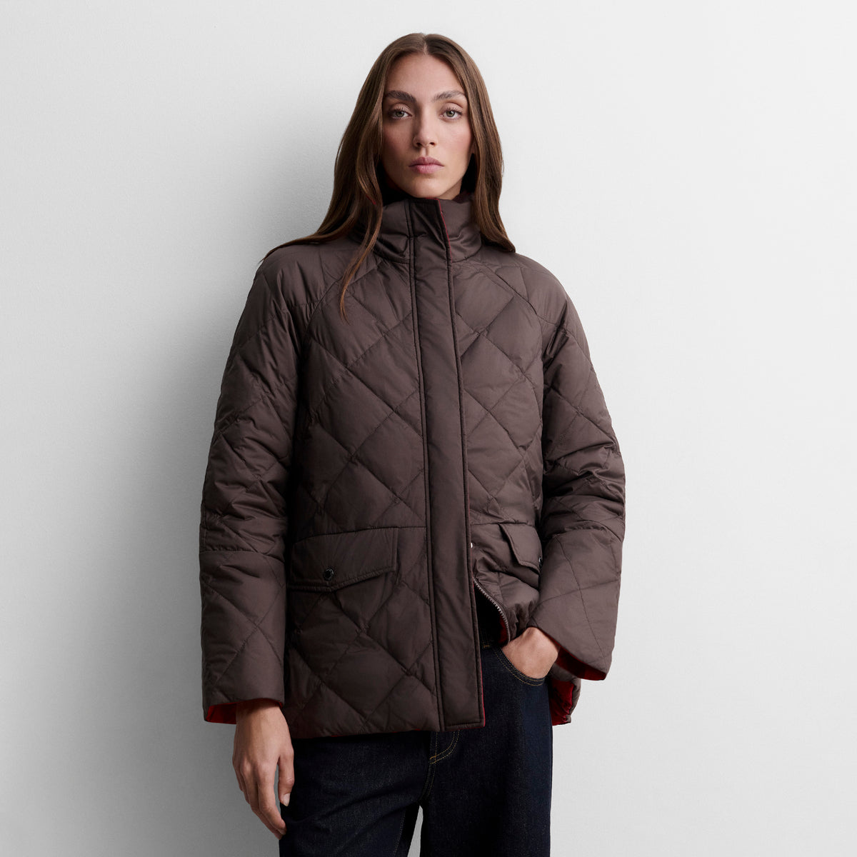 Parka courte réversible
