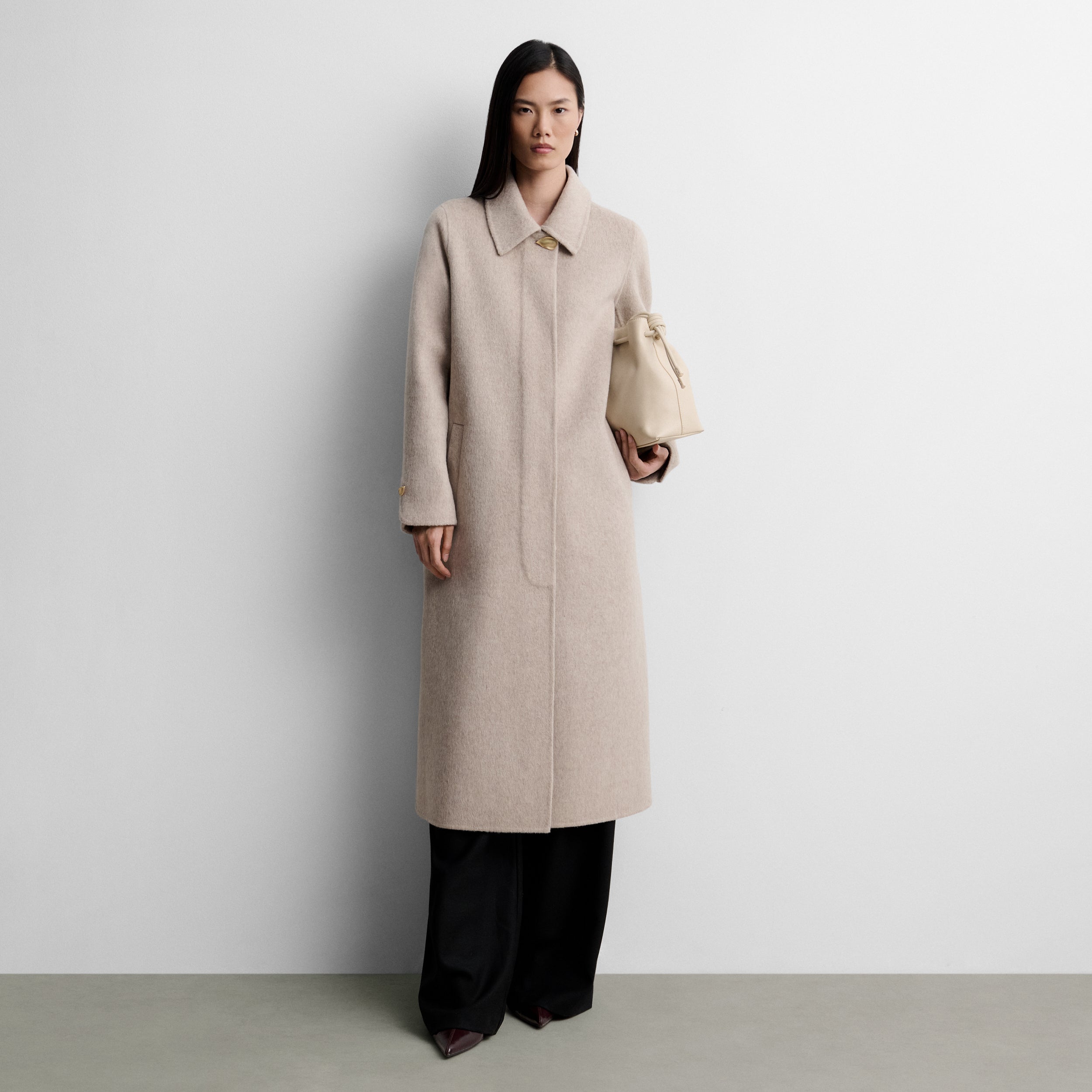 Manteau droit double face