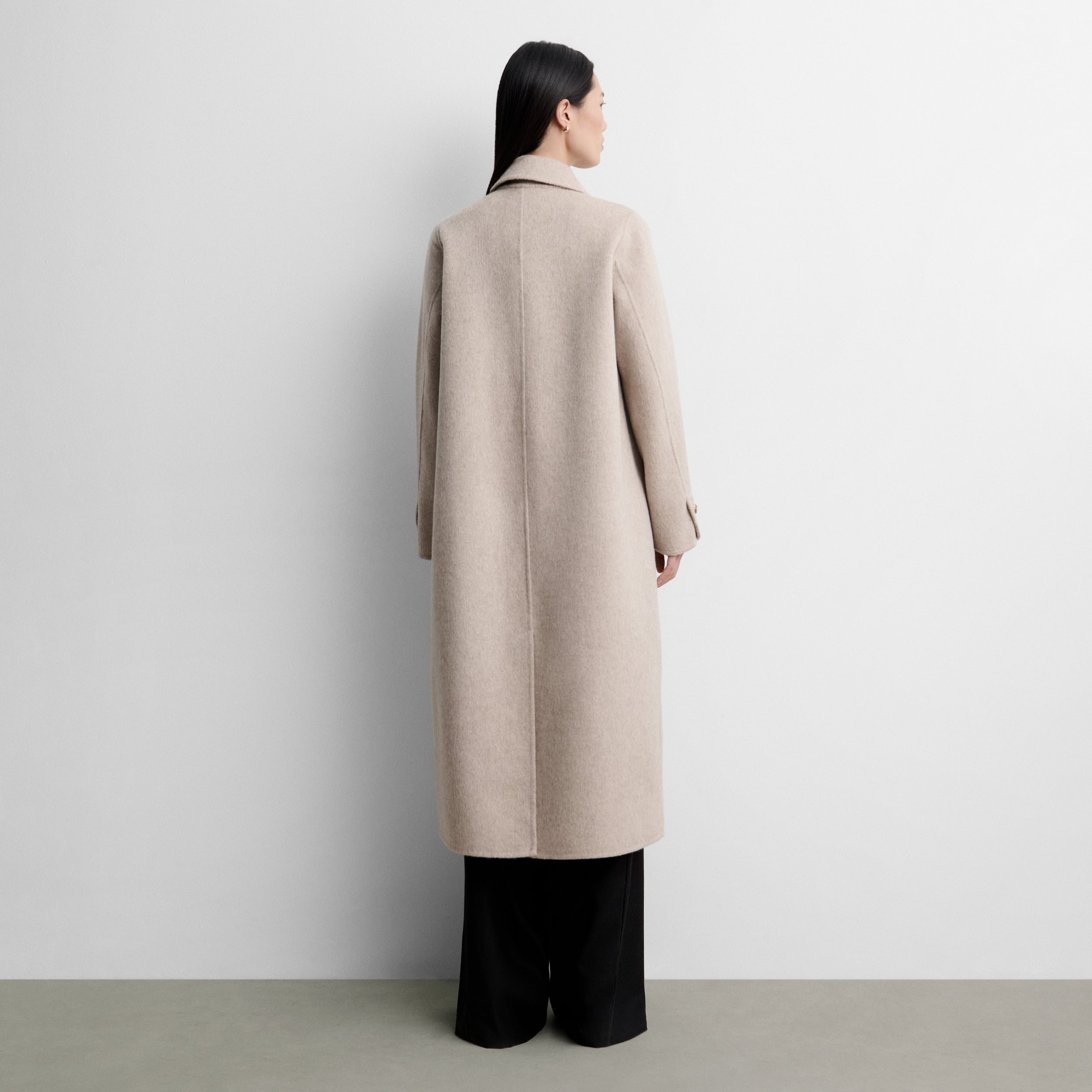Manteau droit double face